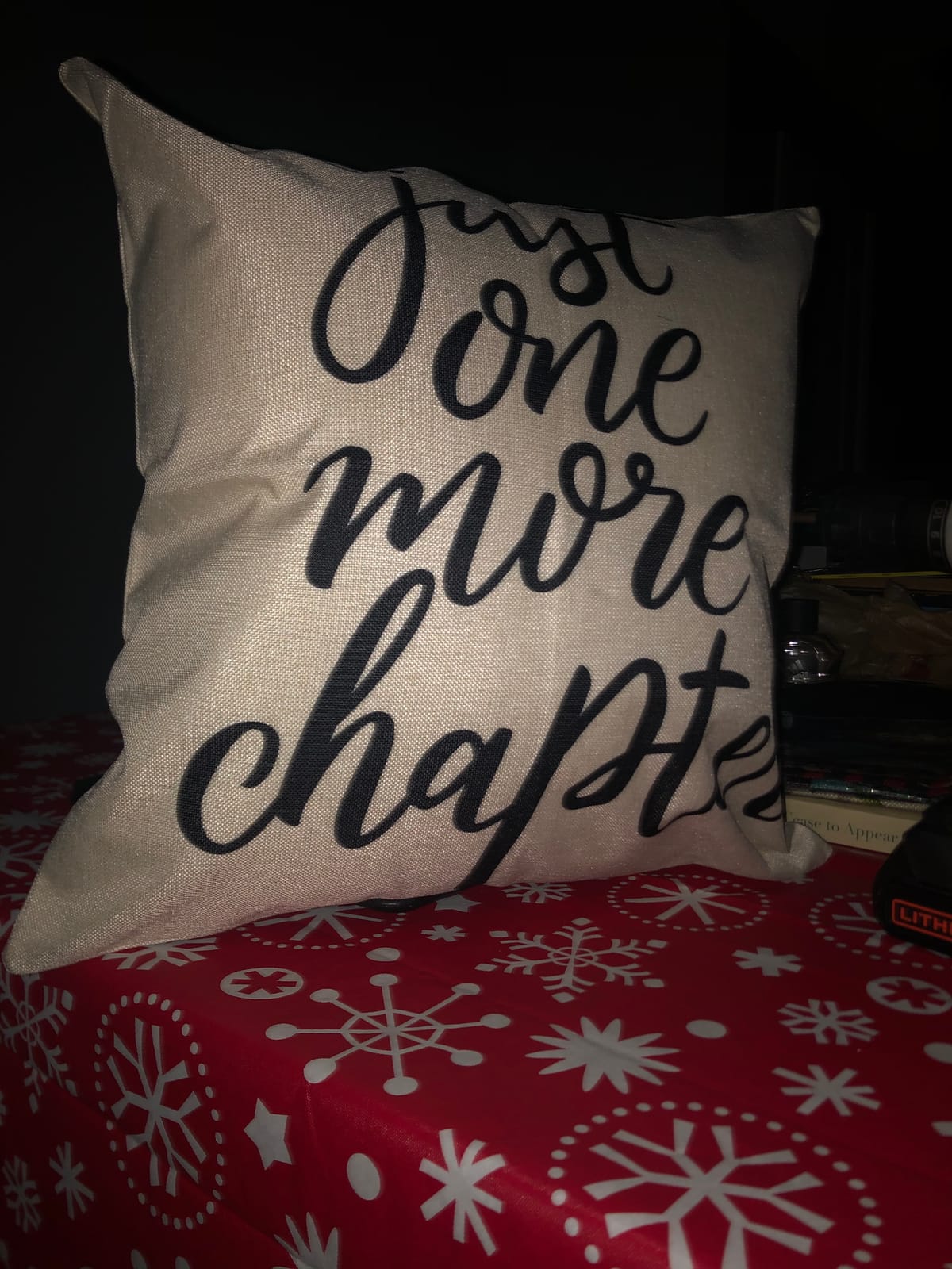 4TH Emotion Just One More Chapter Throw Pillow Case Cushion Cover Book Lovers Linen 18 x 18 Inch customer photo 1