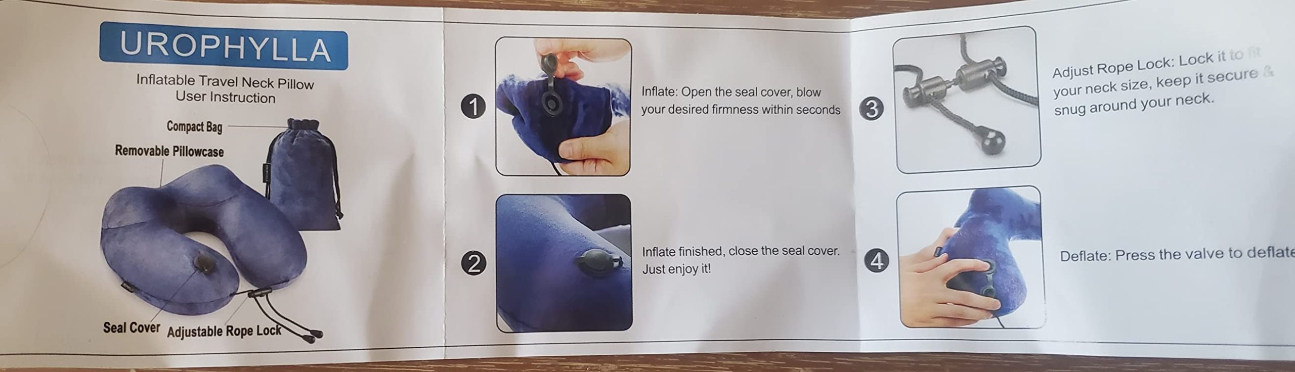 Inflatable Travel Pillow for Airplane, Soft Velvet Inflatable Travel Neck Pillow for Airplanes, Train, Car, Home and Office with Packsack and Comfortable Velvet - Blue customer photo 2