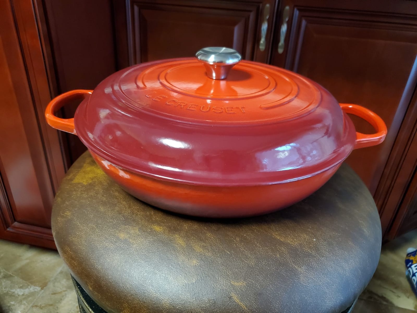Le Creuset Enameled Cast Iron Signature Braiser, 3.5 qt., Sea Salt customer photo 2
