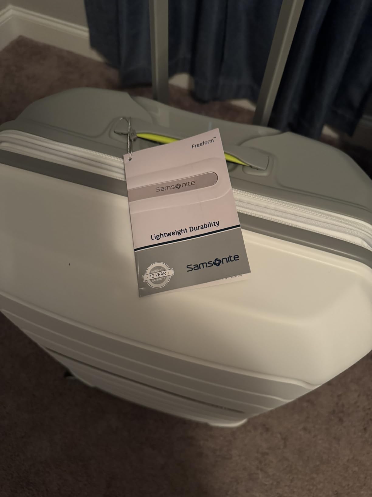 Samsonite Freeform Hardside Carry-On Luggage with Spinner Wheels - Navy customer photo 2