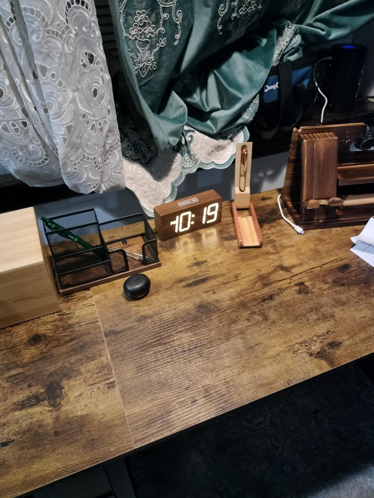 Luxury Wood Ballpoint Pen Set & Fancy Pen Box for Men Gift Desk Nice Pens | Cool Writing Pen and Gel Ink Refills Business Wooden Pens Stand Case Office Dad Women Gifts Unique Journaling Executive Pen customer photo 1