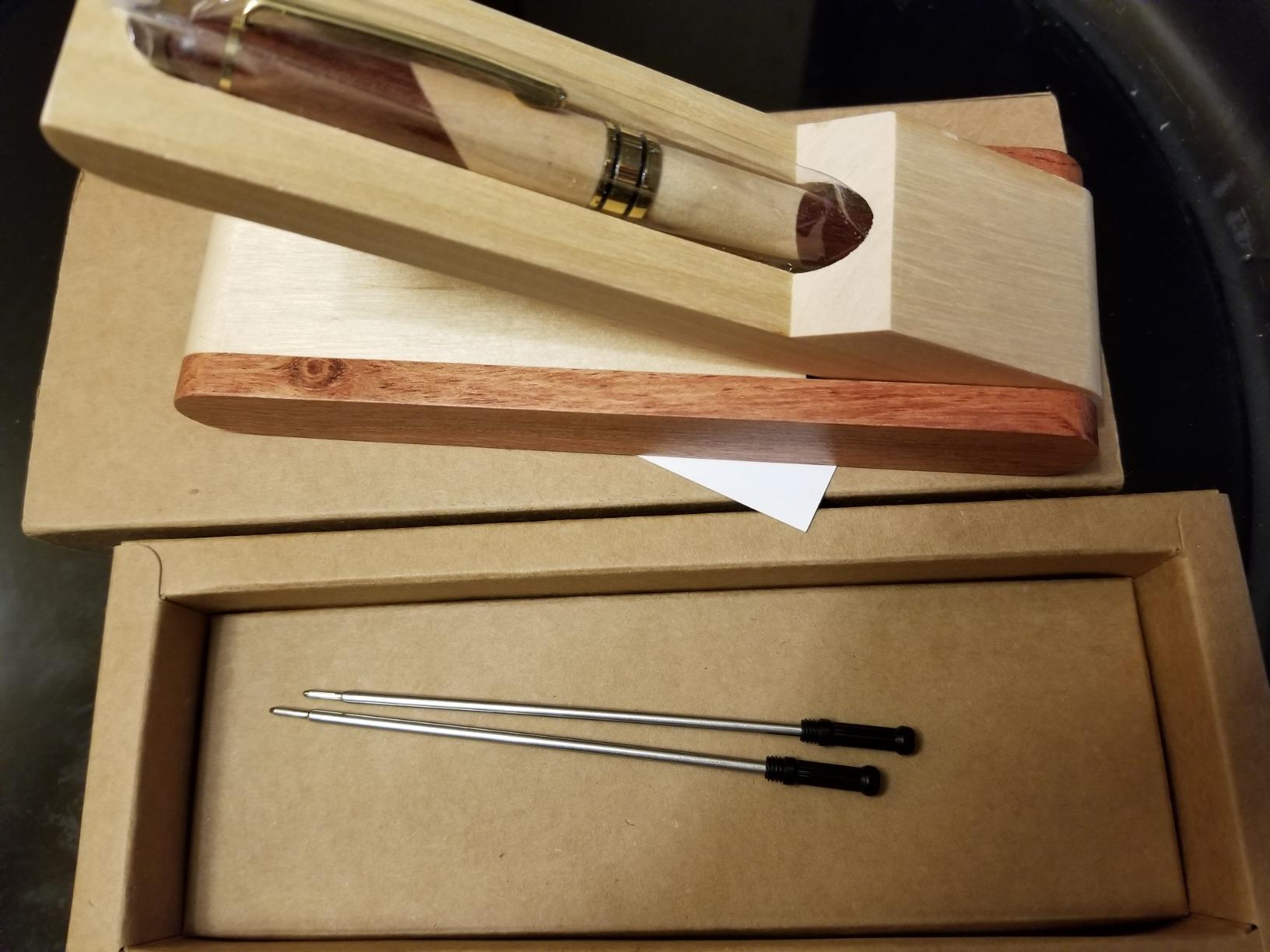 Luxury Wood Ballpoint Pen Set & Fancy Pen Box for Men Gift Desk Nice Pens | Cool Writing Pen and Gel Ink Refills Business Wooden Pens Stand Case Office Dad Women Gifts Unique Journaling Executive Pen customer photo 2