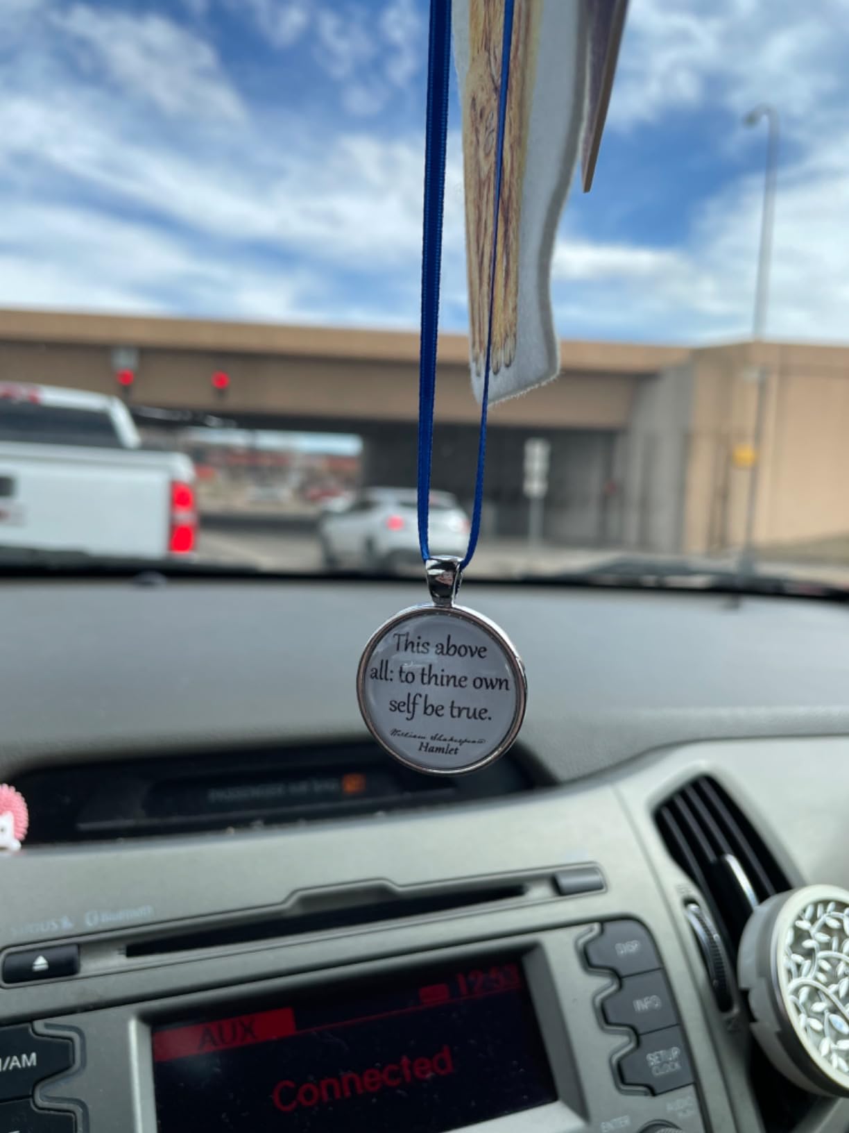 William Shakespeare - Book Necklace - Bookish Gifts - Bronze & Silver Options - Hamlet Keychain - This above all to thine own self be true customer photo 1