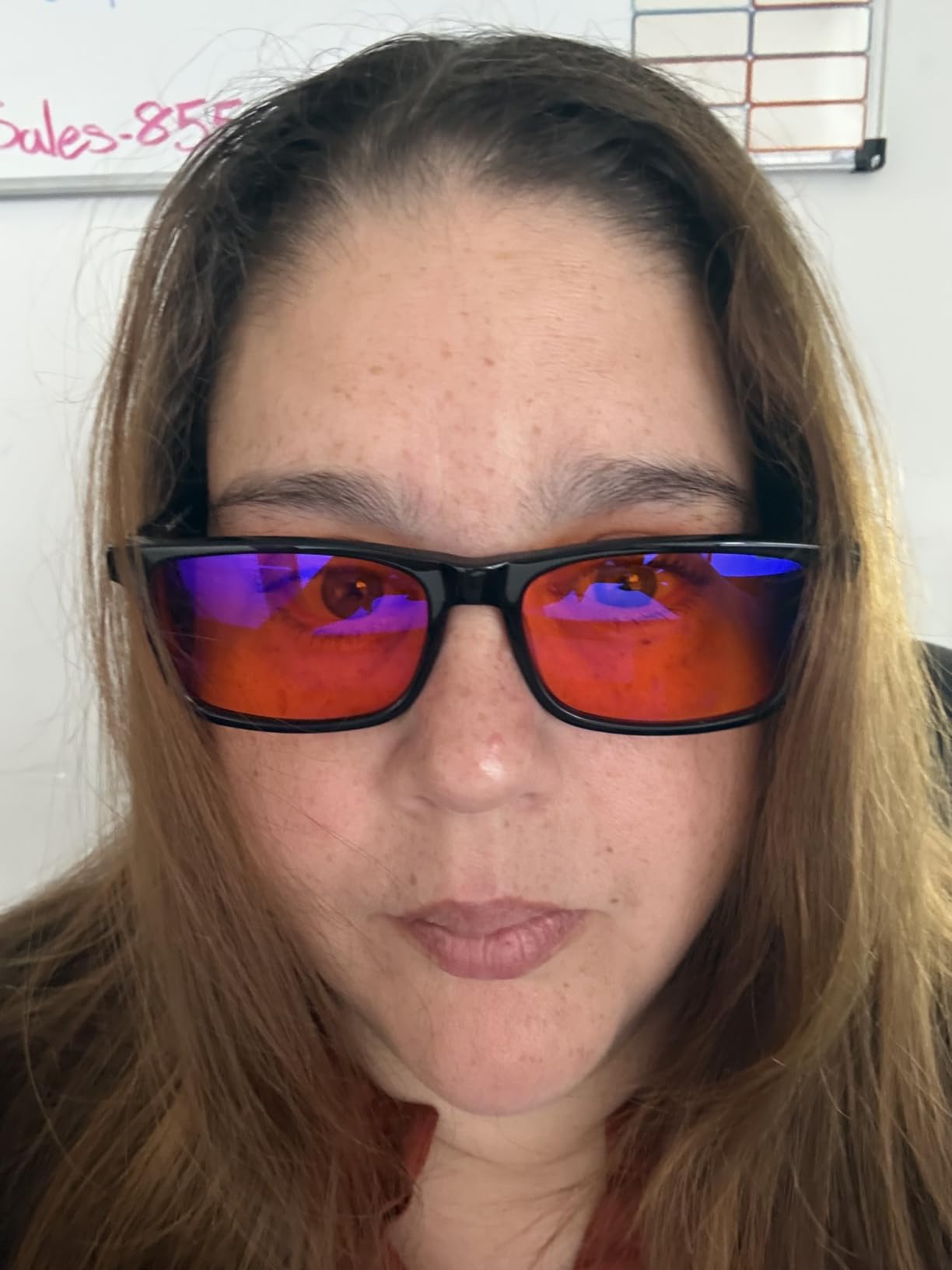 +1.0 +1.5 +2.0 +2.5 Orange Blue Light Blocking Reading Glasses for Better Sleep - Migraine Glasses for Women & Men customer photo 1