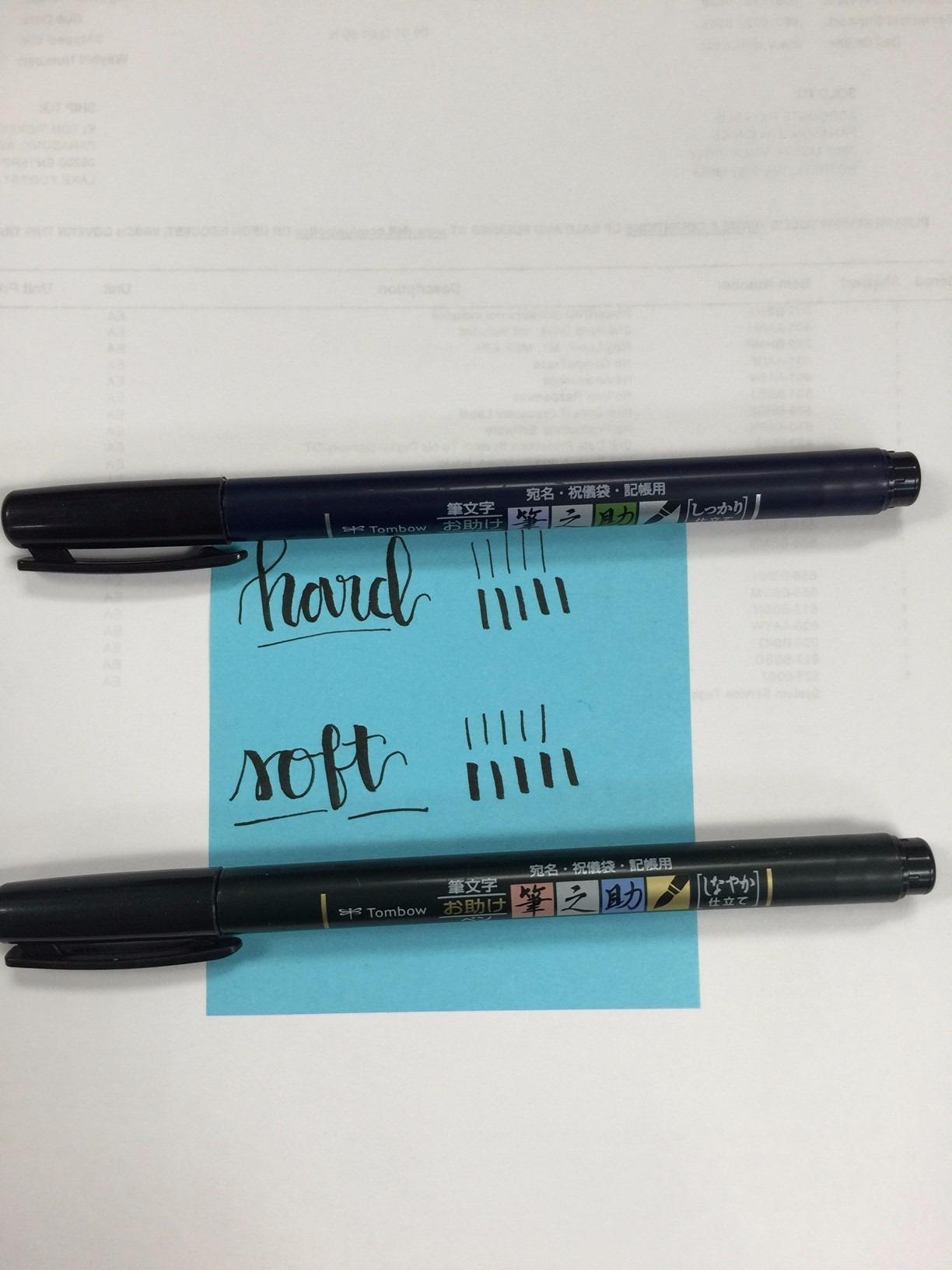 Tombow 62039 Fudenosuke Brush Pens, 3-Pack. Soft, Hard, and Twin Tip Markers for Calligraphy and Art Drawings customer photo 2