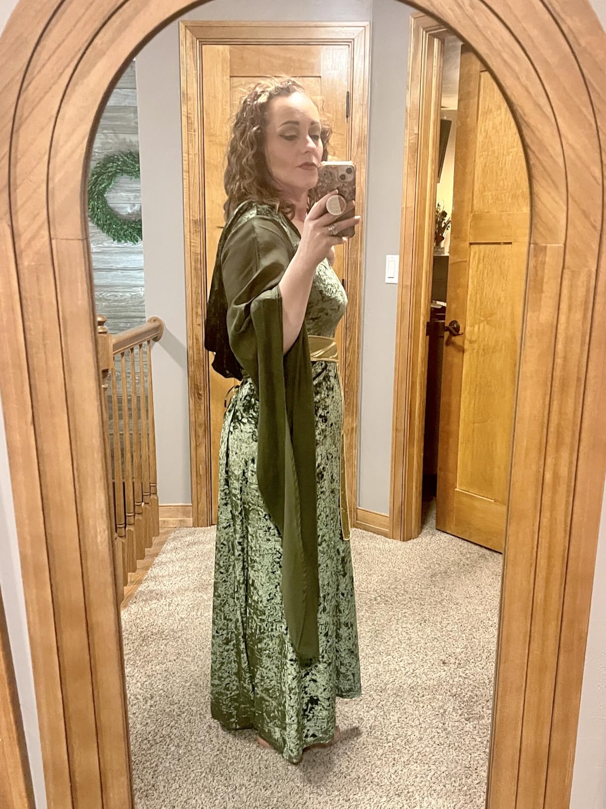 Medieval Dress for Women Renaissance Hooded Lace Up Gothic Gown customer photo 1