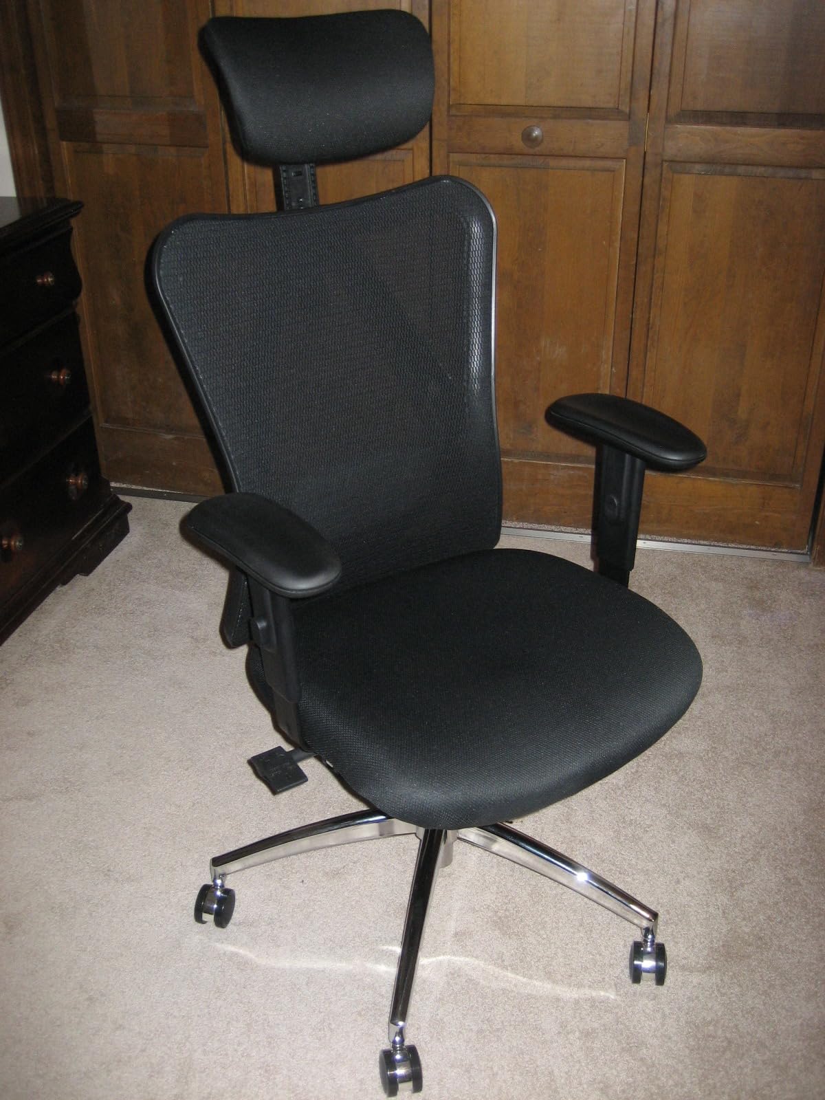 SIHOO M18 Ergonomic Office Chair, Mesh Back Desk Chair with Headrest | Adjustable Lumbar Support, Hold 330lbs Computer Chair with 2D Armrests & Wide Cushion, Tilt Lock, for Home Office - Black customer photo 1