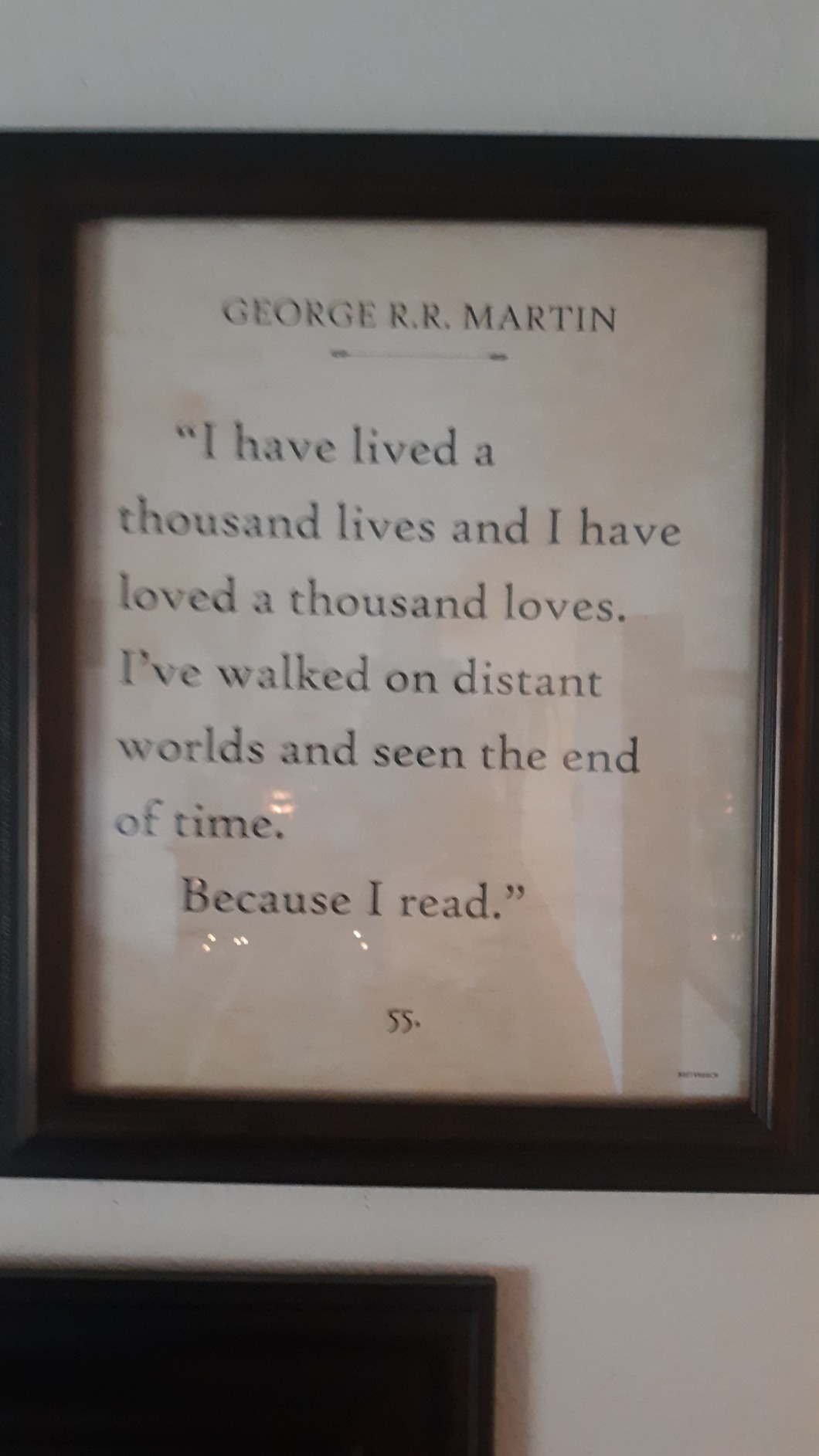 I Have Lived a Thousand Lives Quote by George R.R. Martin 11x14 Unframed Wall Art Poster - Literary Book Quote Print for Readers, Motivational Home Library and Book Nook Decor, Bookstore Wall Art customer photo 2