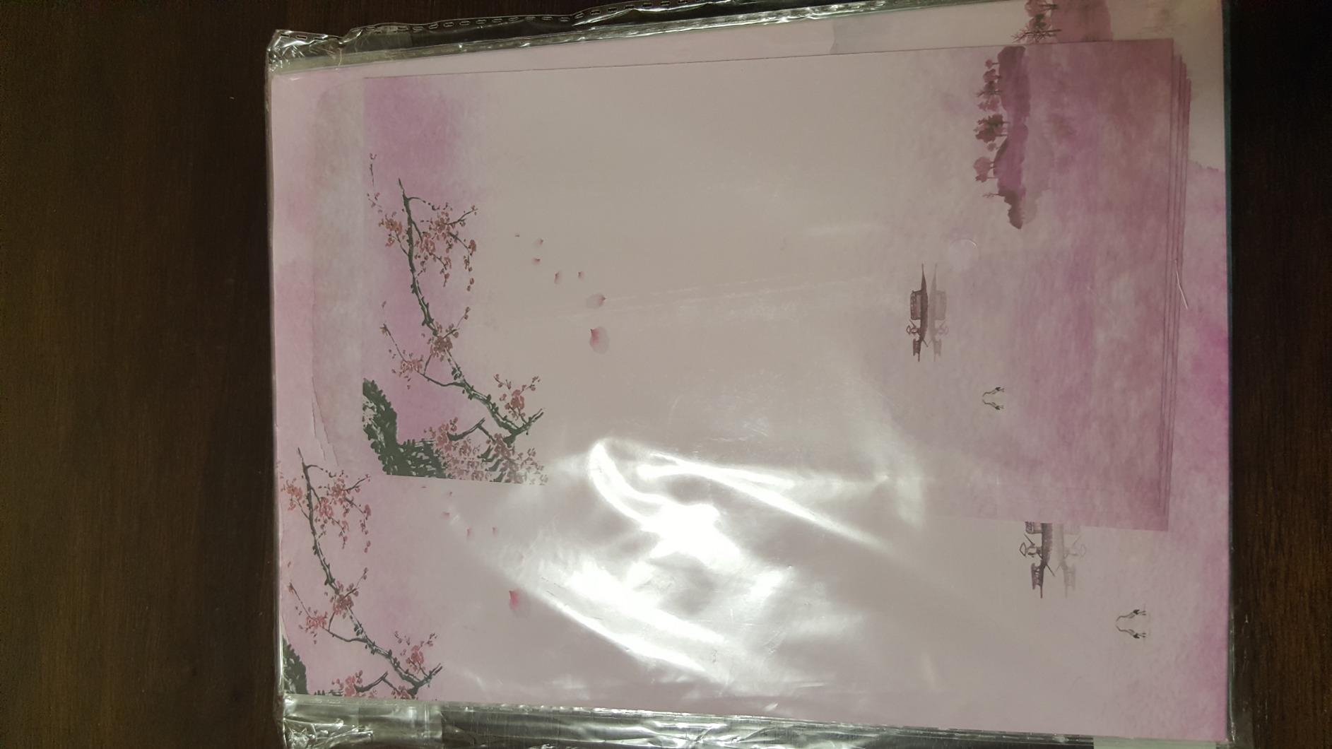 Stationary Set Japanese Stationery Letter Writing Paper, 48 Pack Stationary paper and envelopes set Ink Painting Design - 48 Stationary papers + 24 Envelopes customer photo 2