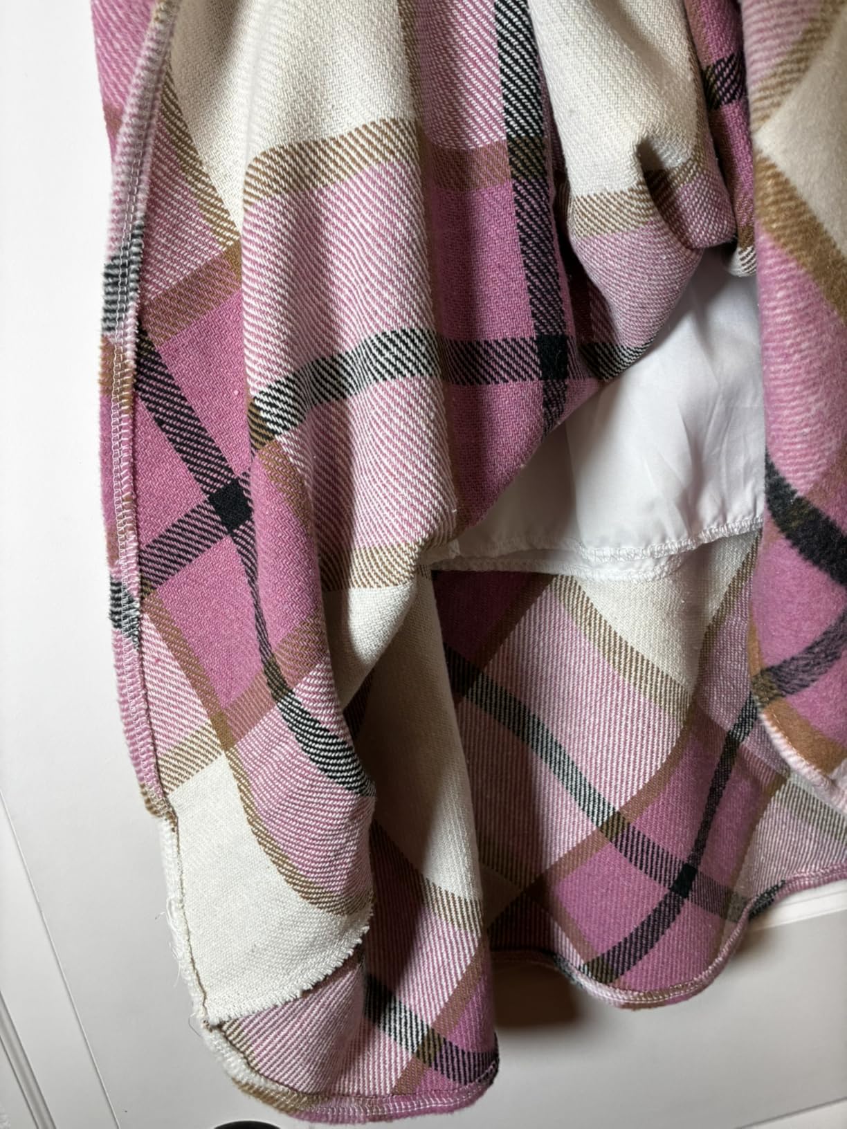 IDEALSANXUN Womens Plaid Wool Skirts Elastic Waist A-Line Pleated Tartan Long Skirts customer photo 2
