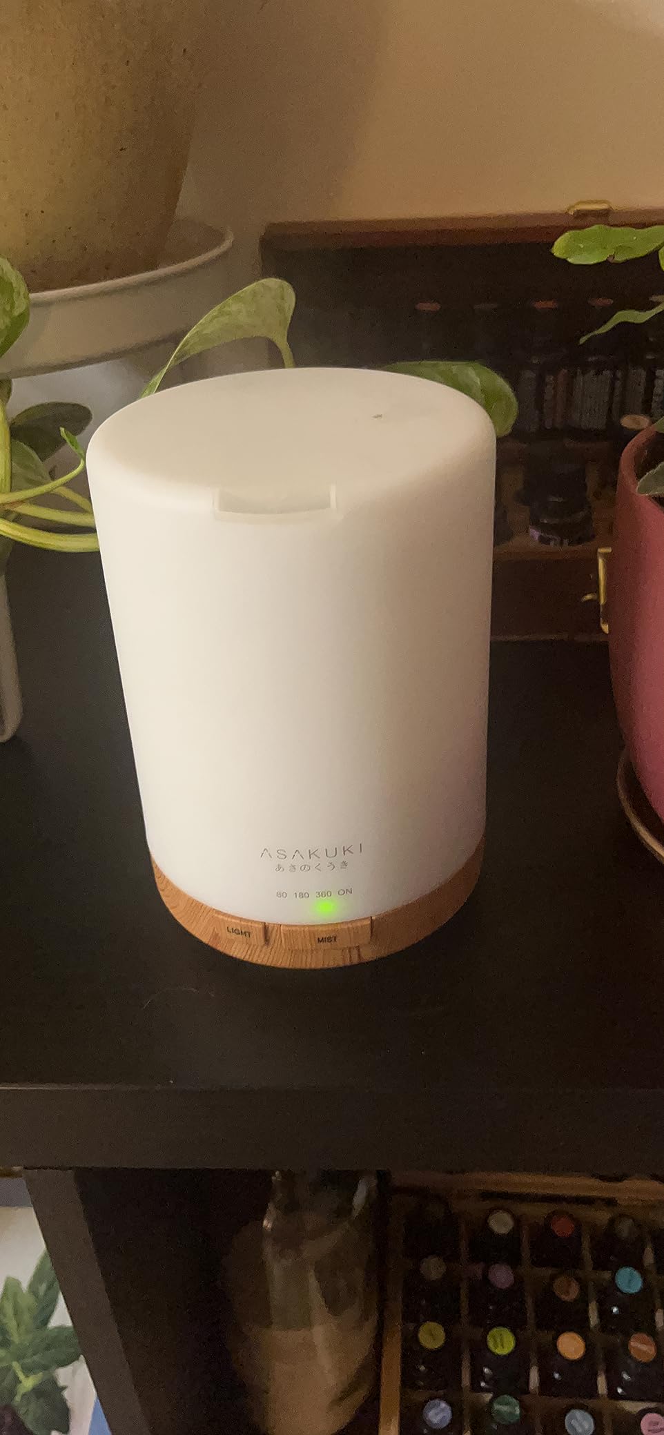 ASAKUKI Essential Oil Diffuser for Home 300 ml Quiet | Automatic Shut-Off, Aromatherapy Diffuser, 7 LED Lights customer photo 2