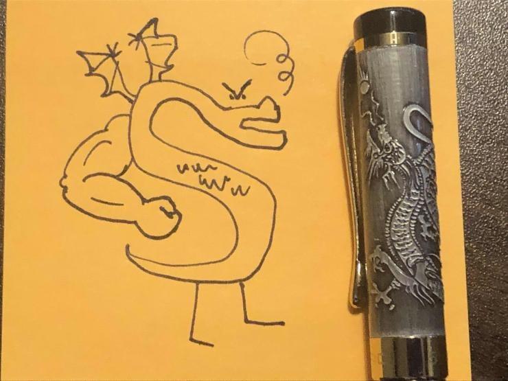 Ancient Silver Jinhao Dragon Fountain Pen Fine Nib Executive Fountain Pens Set, Vintage Pens Collection, Business Pen, Ink Refill Converter customer photo 2