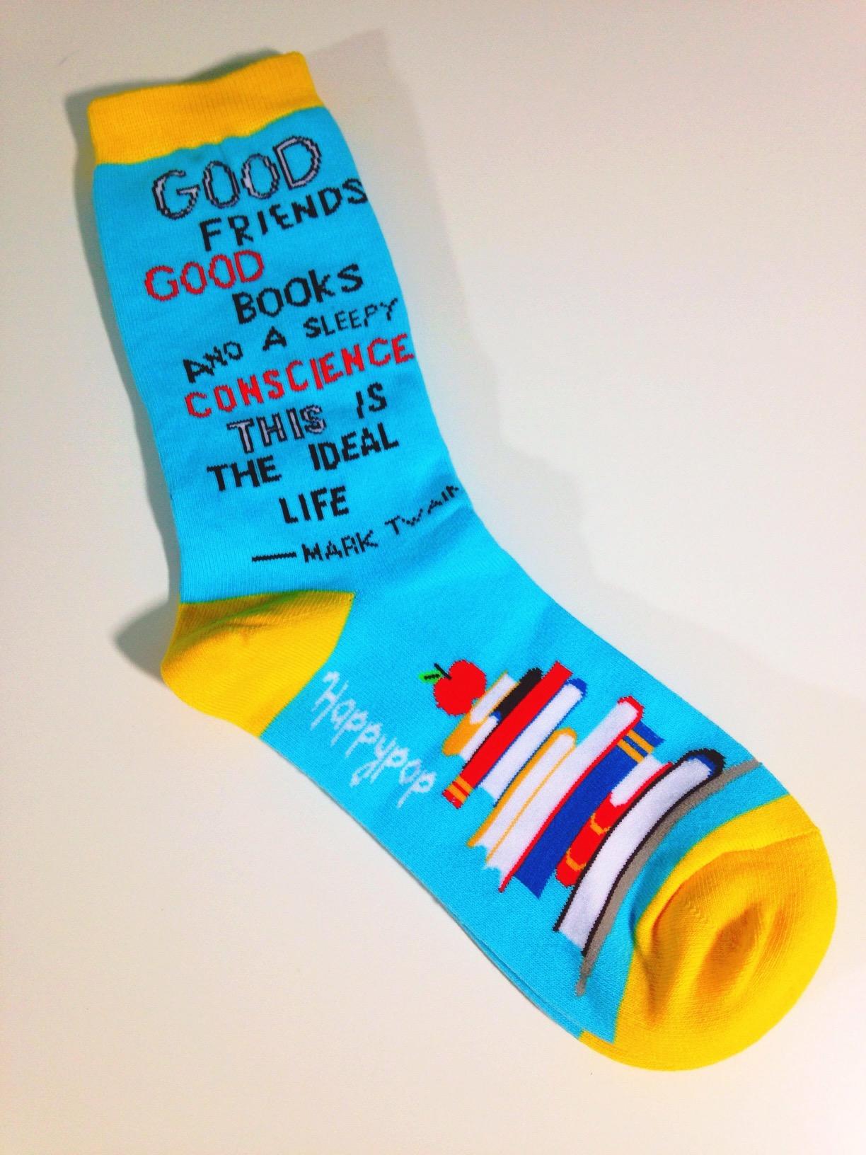 HAPPYPOP Funny Readig Socks for Women - Math Jane Book Gifts, Pencil Library Card Gifts customer photo 1