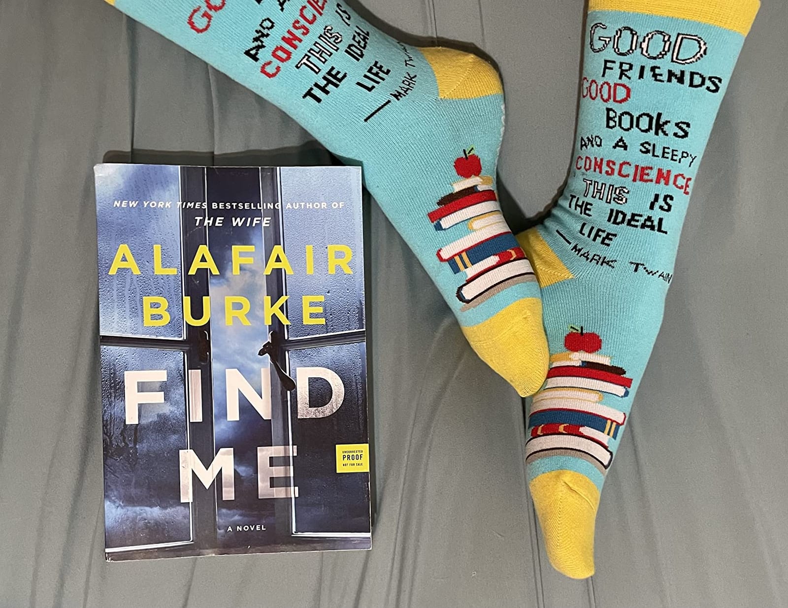 HAPPYPOP Funny Readig Socks for Women - Math Jane Book Gifts, Pencil Library Card Gifts customer photo 2