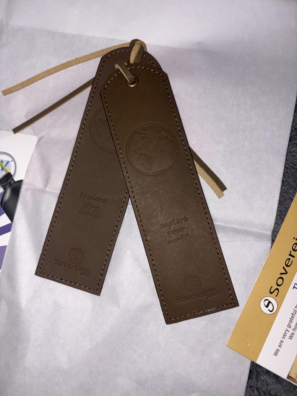 Leather Bookmark Handmade with Mountain Design - 2 Genuine Leather Book Marks - Perfect Bookmarks for Men Women and Kids | Great Book Lovers Gift customer photo 1