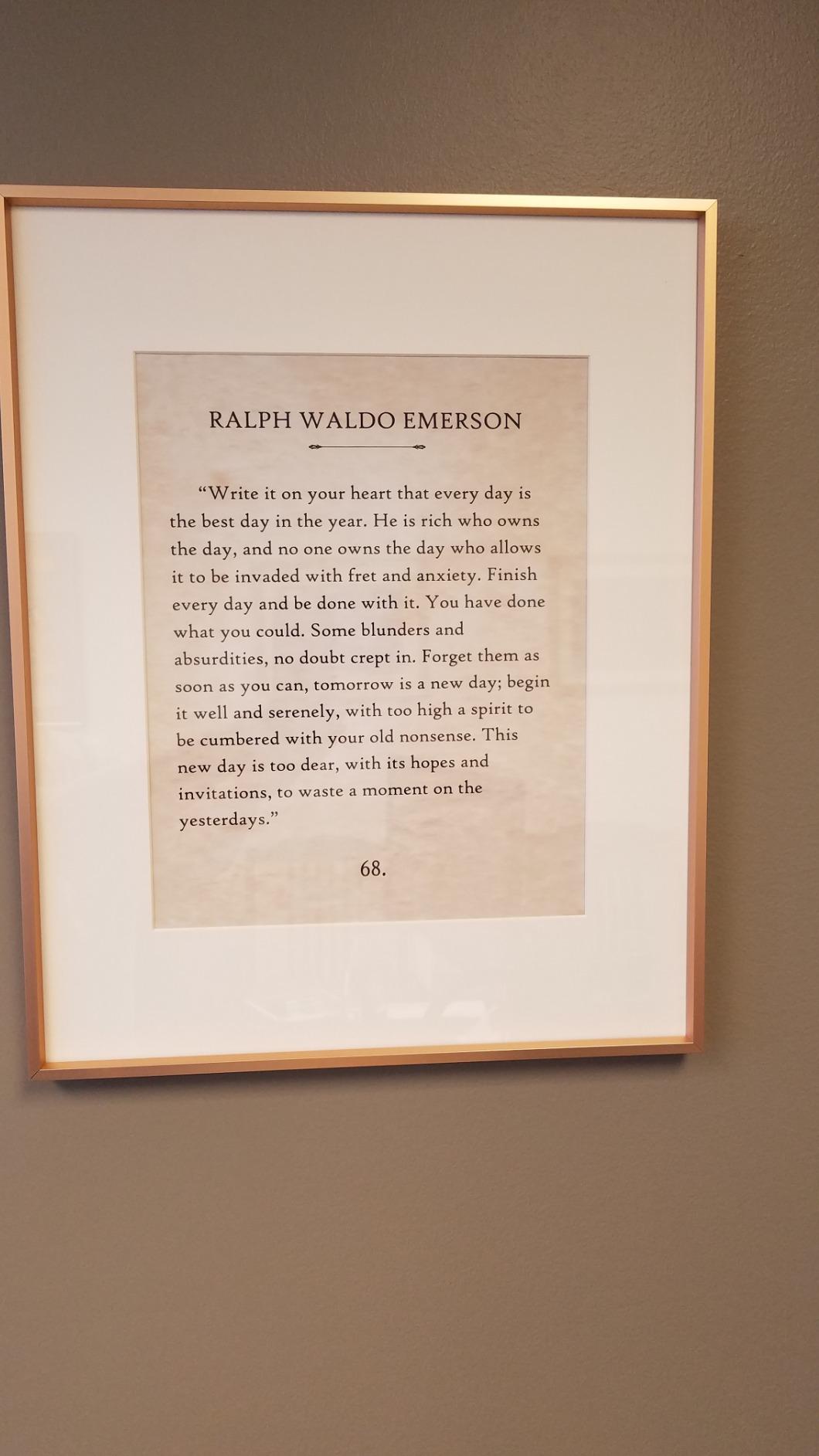 Ralph Waldo Emerson - Write It on Your Heart - Inspirational Quote Book Page Poster for Home and Office Decor, Wall Art for Motivation Inspiration, Book Lovers Gift, 11x14 Unframed Typography Print customer photo 1