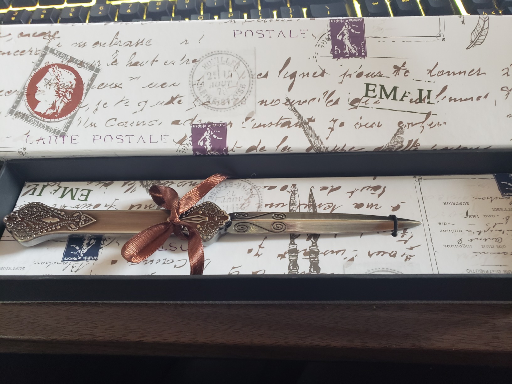 Antiqued Metal Letter Opener -Vintage Paper Knife 7