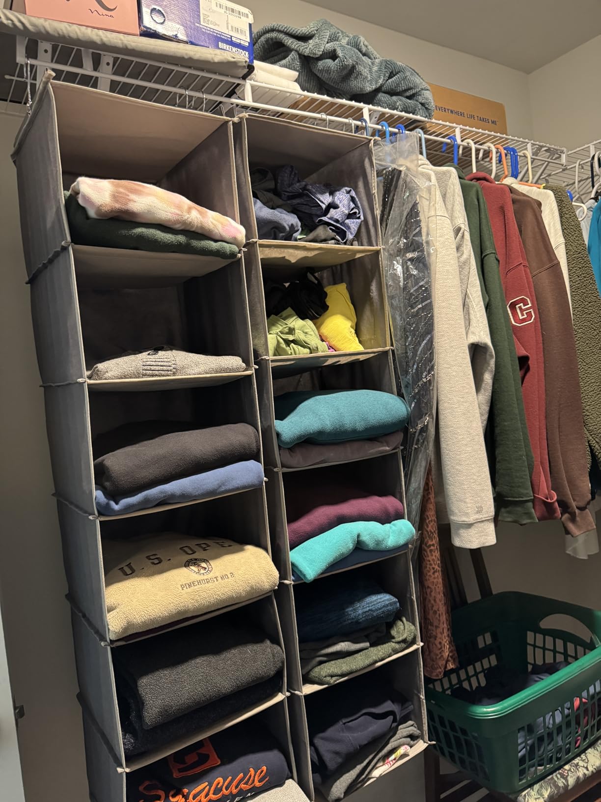 YOUDENOVA Hanging Closet Organizer and Storage, 6-Shelf, Grey customer photo 2