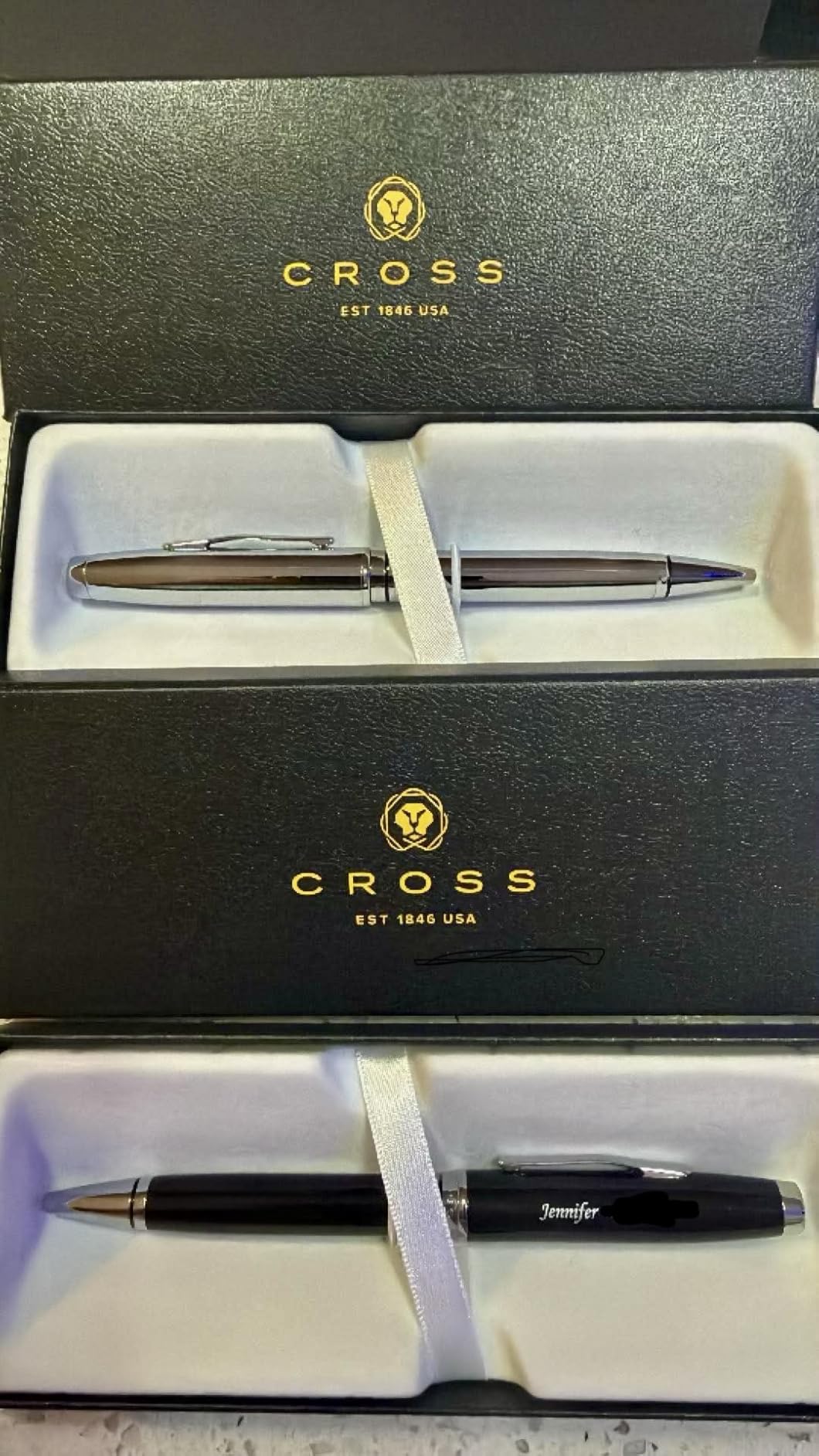 Cross Coventry Personalized Ballpoint Pen in Polished Chrome | Engraved Pen for Graduation, Retirement, New Job, Corporate Recognition customer photo 1