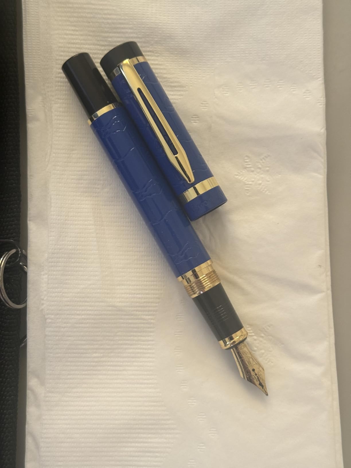 Wordsworth & Black Primori Luxury Fountain Pen Set for Writing, Medium Nib | Black Gold, Gift for Men Women, Metal Body, 18K German Iridium, Calligraphy, Converter + 24 Ink Cartridges, Refillable customer photo 1