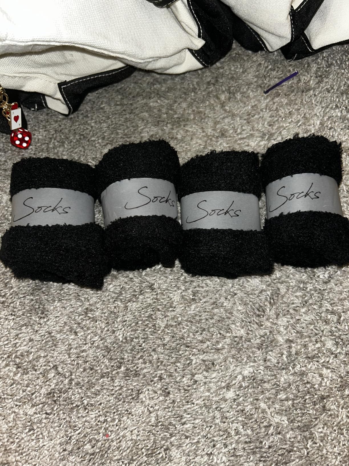 LANLEO 5/6 Pairs Womens Super Soft Fuzzy Plush Warm Winter Home Sleeping Slipper Socks customer photo 2