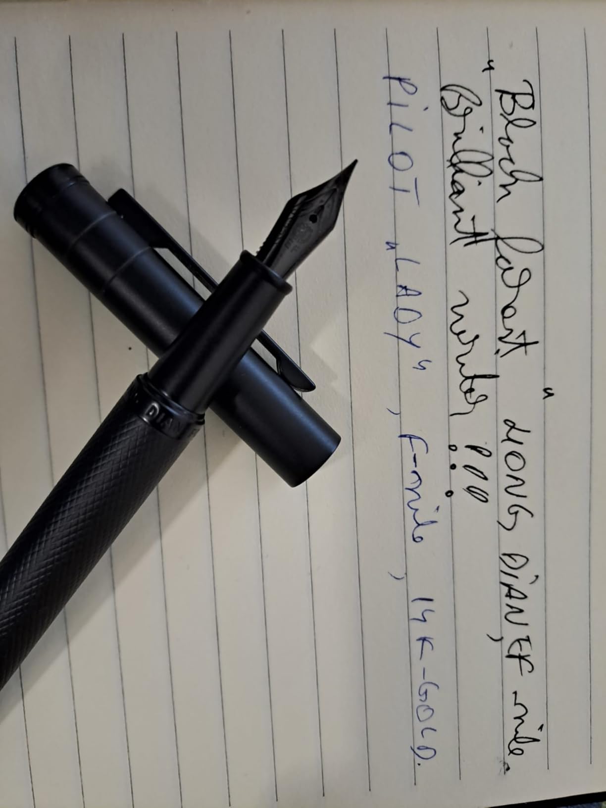 Hongdian Black Forest Fountain Pen Titanium Black Extra Fine Nib Beautiful Tree Texture Excellent Gift Pen customer photo 1