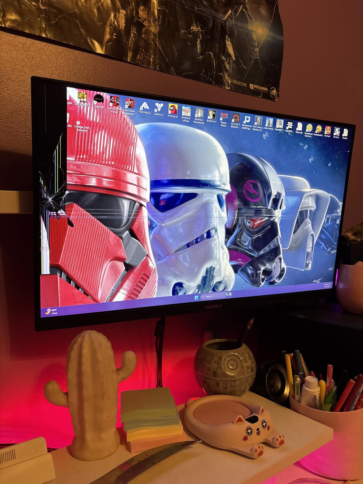 ErGear Dual Monitor Stand, Heavy Duty Adjustable Monitor Desk Mount for 2 Screens up to 32 Inches, Fully Adjustable Height, Tilt, Swivel, Rotate, Supports 17.6 lbs per Monitor Arm, Easy Installation customer photo 1