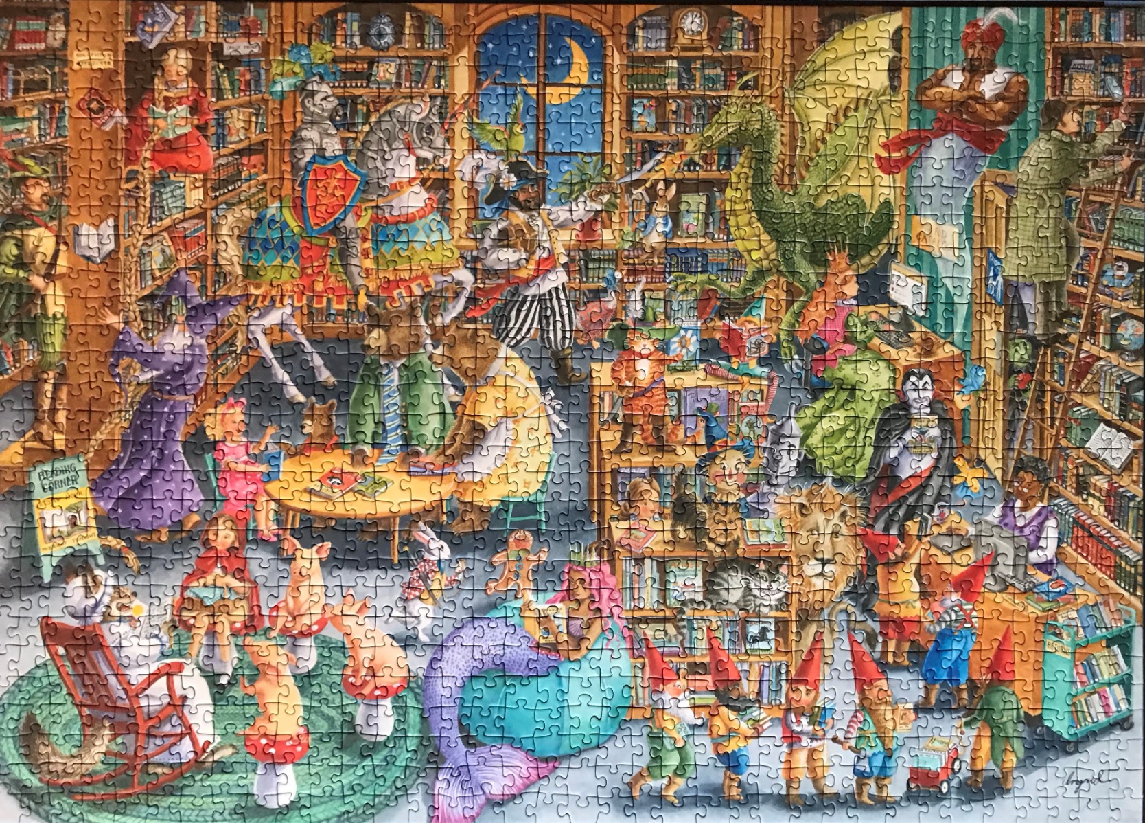Ravensburger Midnight at The Library Puzzle - 1000 Unique Pieces | Premium Quality | Anti-Glare Surface | Perfect for Family Fun | Ideal Gift for Puzzle Enthusiasts customer photo 2