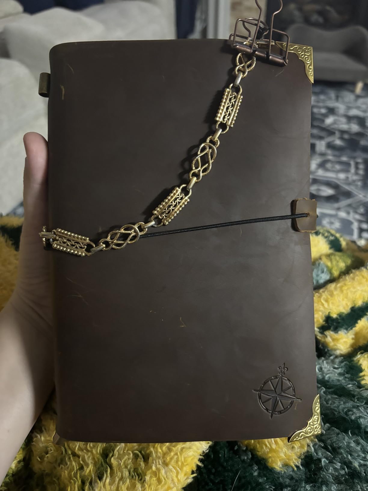 Wanderings A6 Travelers Notebook/Handcrafted Genuine Leather Journal - 11.5 x 15.5 cm - This Small Refillable Travel Journal is Rugged Enough to Capture All Life's Adventures. 100 GSM Blank Inserts customer photo 2