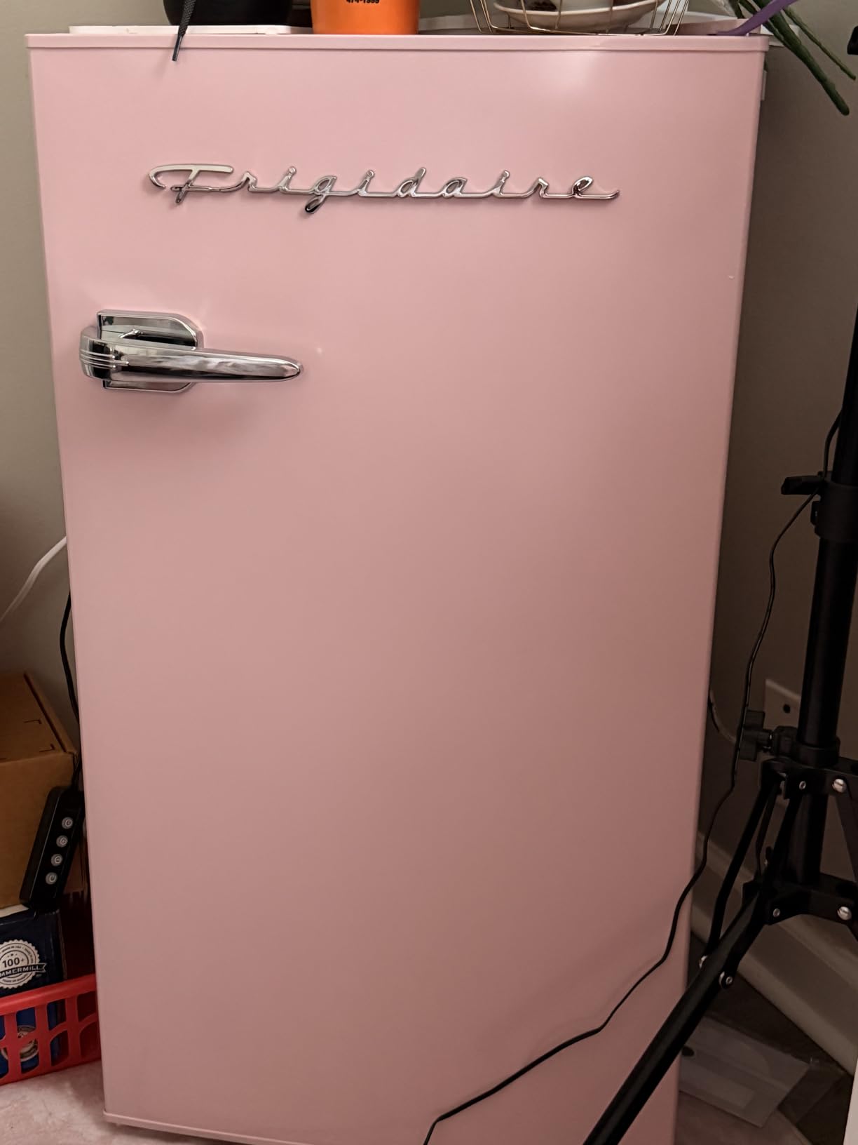Frigidaire Retro Compact Fridge with Chiller, 3.2 cu ft Countertop Fridge with Built-In Bottle Opener, Compact Refrigerator for Office, Bedroom, Dorm Room or Cabin - 16.5