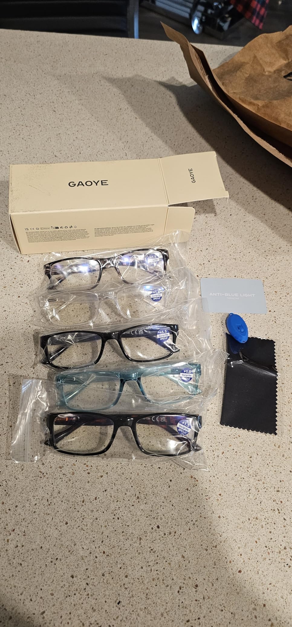 Gaoye 1.5 Professional Reading Glasses for All Day - Computer Readers with Blue Light Protection - Value Pack customer photo 1
