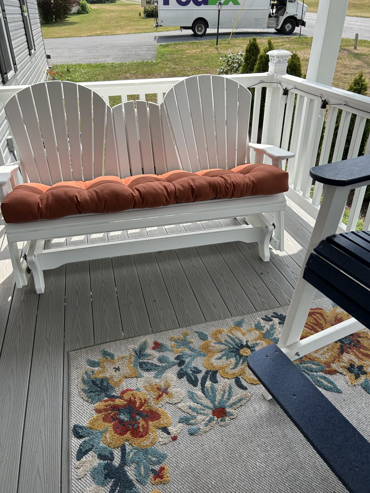 Blazing Needles Twill Tufted Bench Cushion, 60
