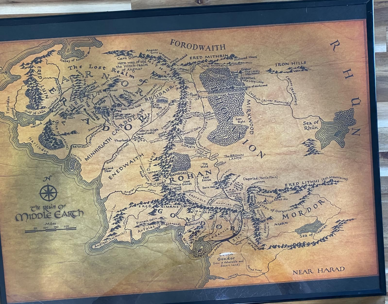 LORD OF THE RINGS - MIDDLE EARTH MAP POSTER - 16x24(40x60cm) customer photo 2