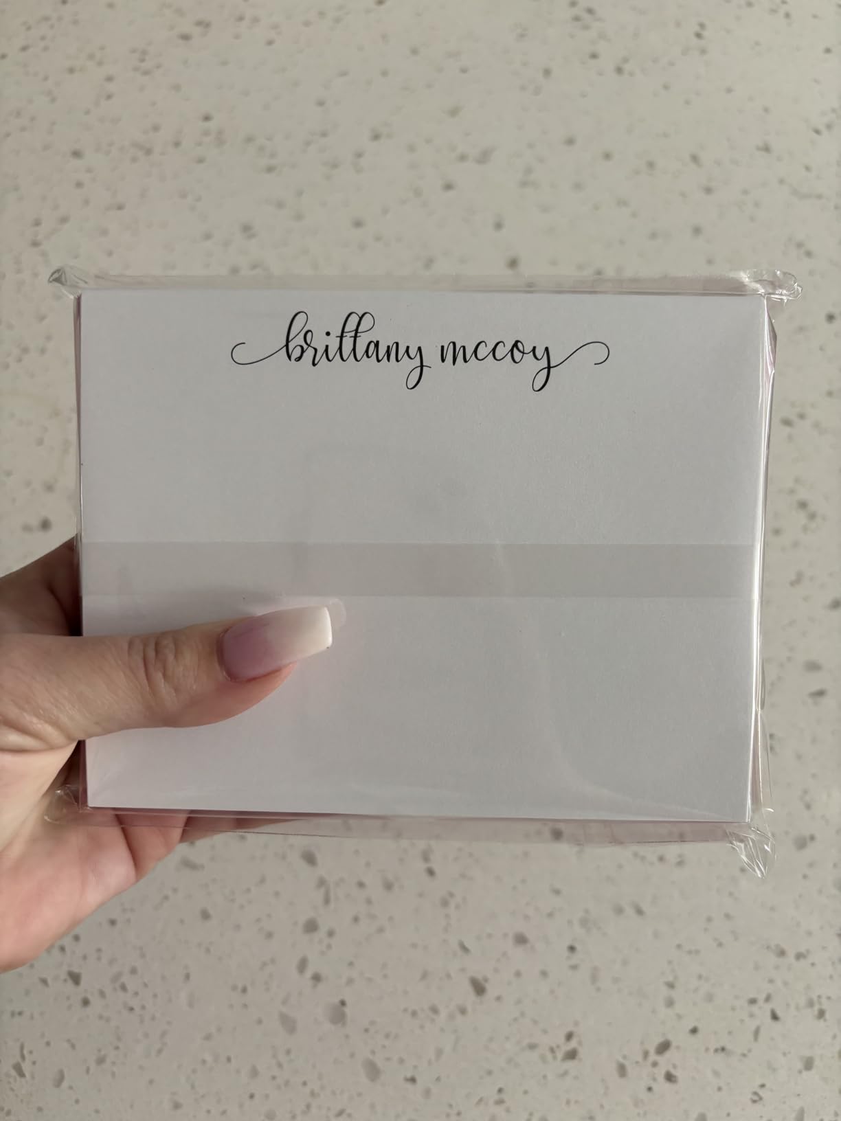Personalized Calligraphy Stationary, Custom Thank You Note Card with Envelopes, Personalized Stationery Set customer photo 1