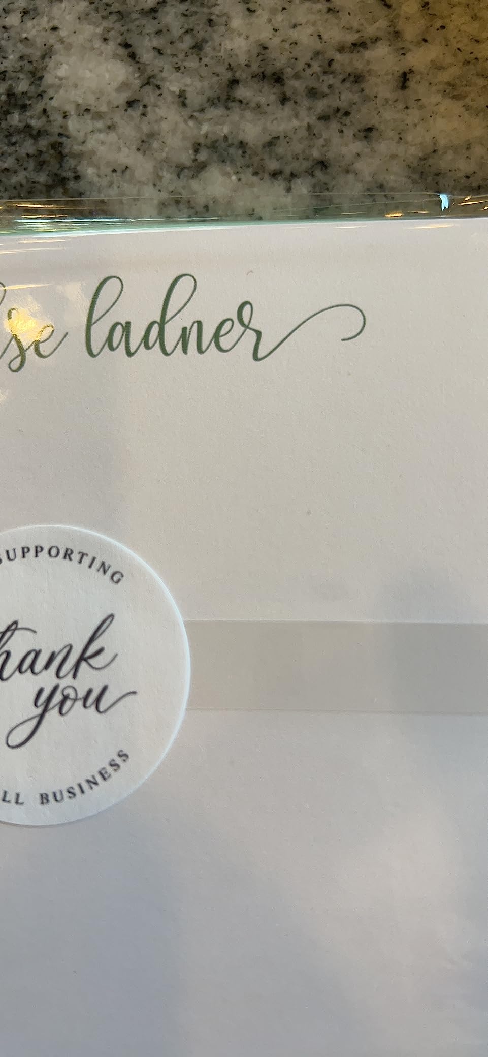 Personalized Calligraphy Stationary, Custom Thank You Note Card with Envelopes, Personalized Stationery Set customer photo 2