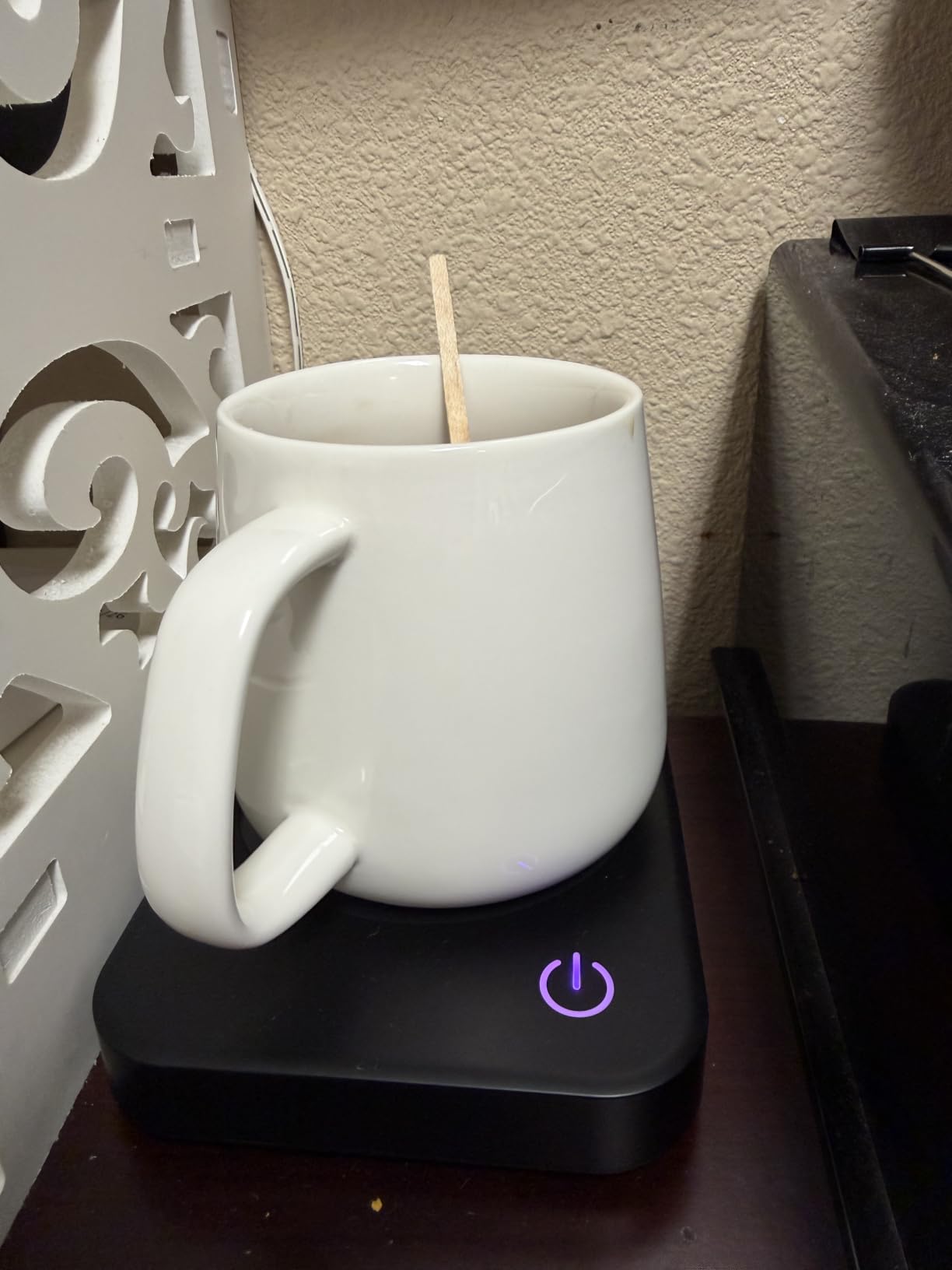VOBAGA Coffee Mug Warmer for Desk with Auto Shut Off & 3-Temp Settings, Coffee Cup Warmer with Smart Safety Alert Home Office Accessory, Perfect for Coffee, Tea, Milk (No Mug) customer photo 1