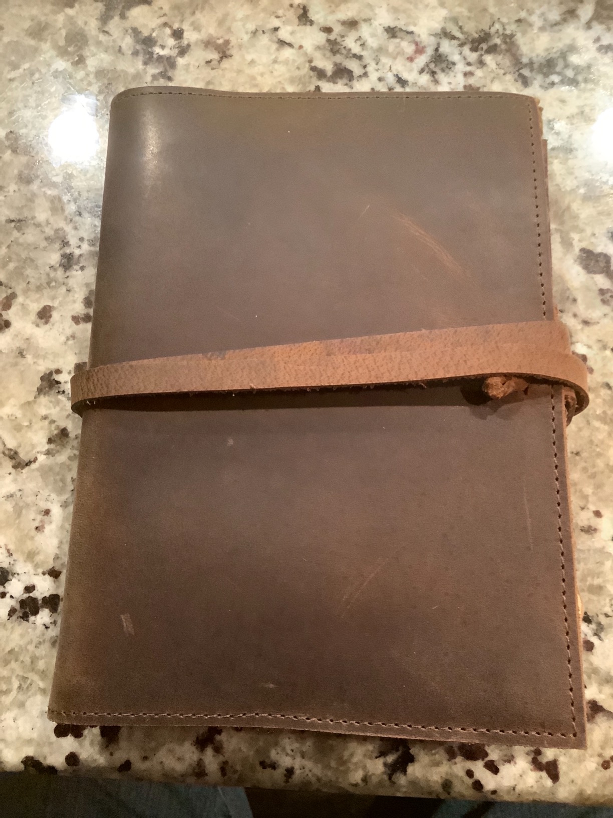 Refillable Vintage Leather Journal - Book of Shadows Journal, Vintage Journal, Writing Journal, Handmade Antique Deckle Edge Paper, Vintage Leather Journal (8.3