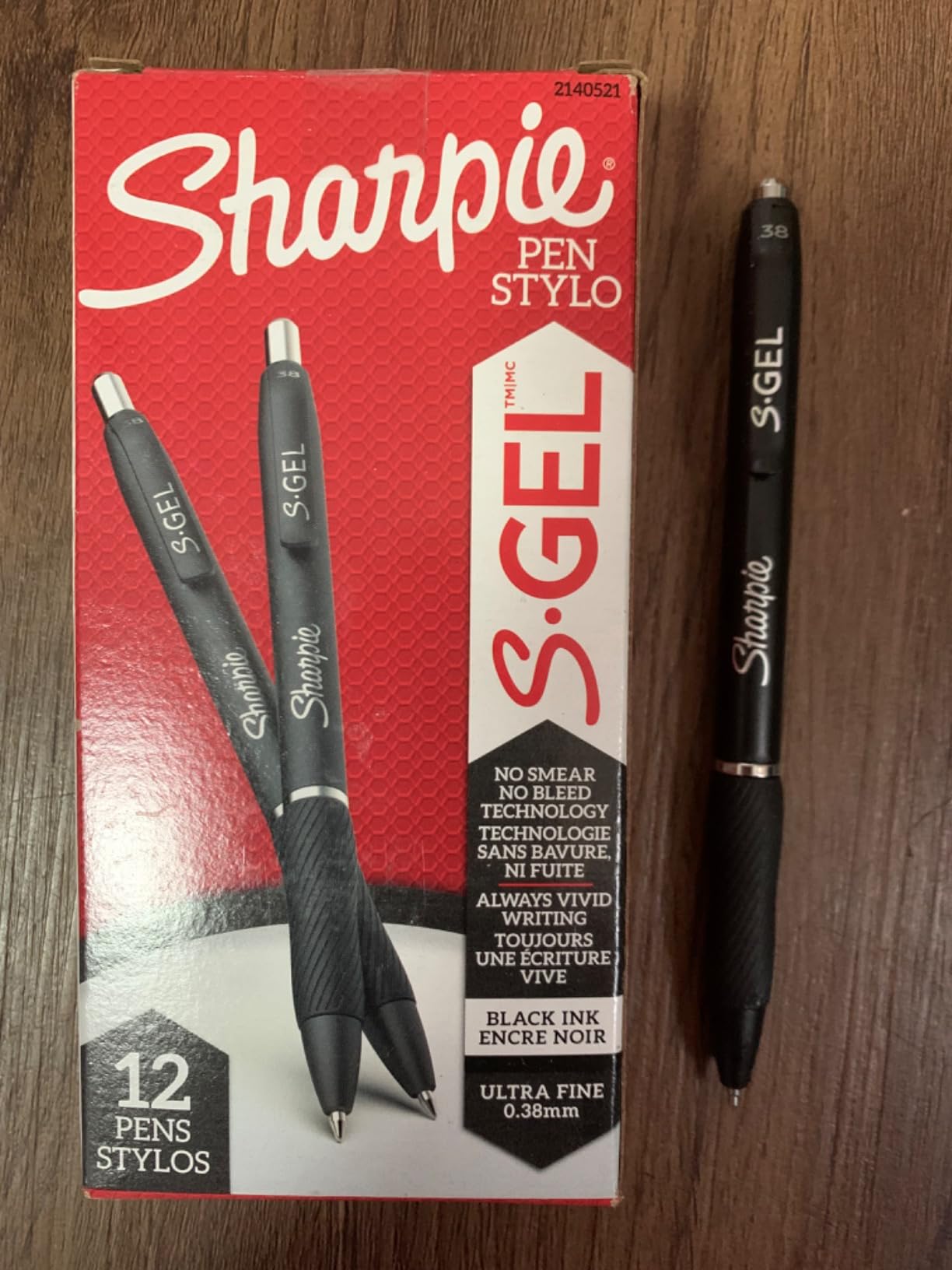 Sharpie S-Gel Pens, Ultra Fine Point (0.38mm), Black Ink, 12 Count - Office Supplies, Writing, Journaling customer photo 1