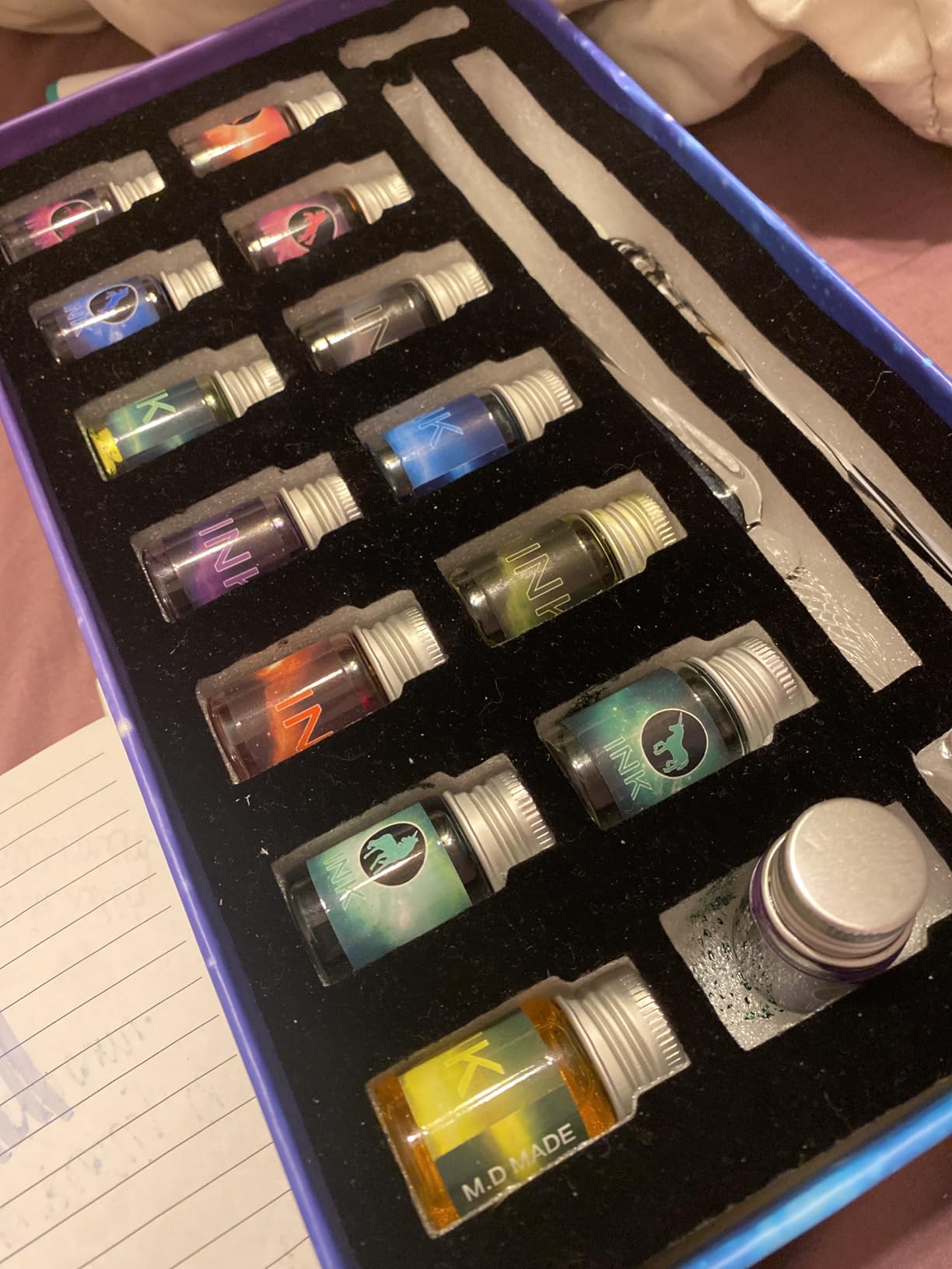 glass dip pen set, Calligraphy pens for beginners, ink pen, Writing, Signatures, Calligraphy, Decoration, Gift with two Art pen (Colorful) customer photo 1