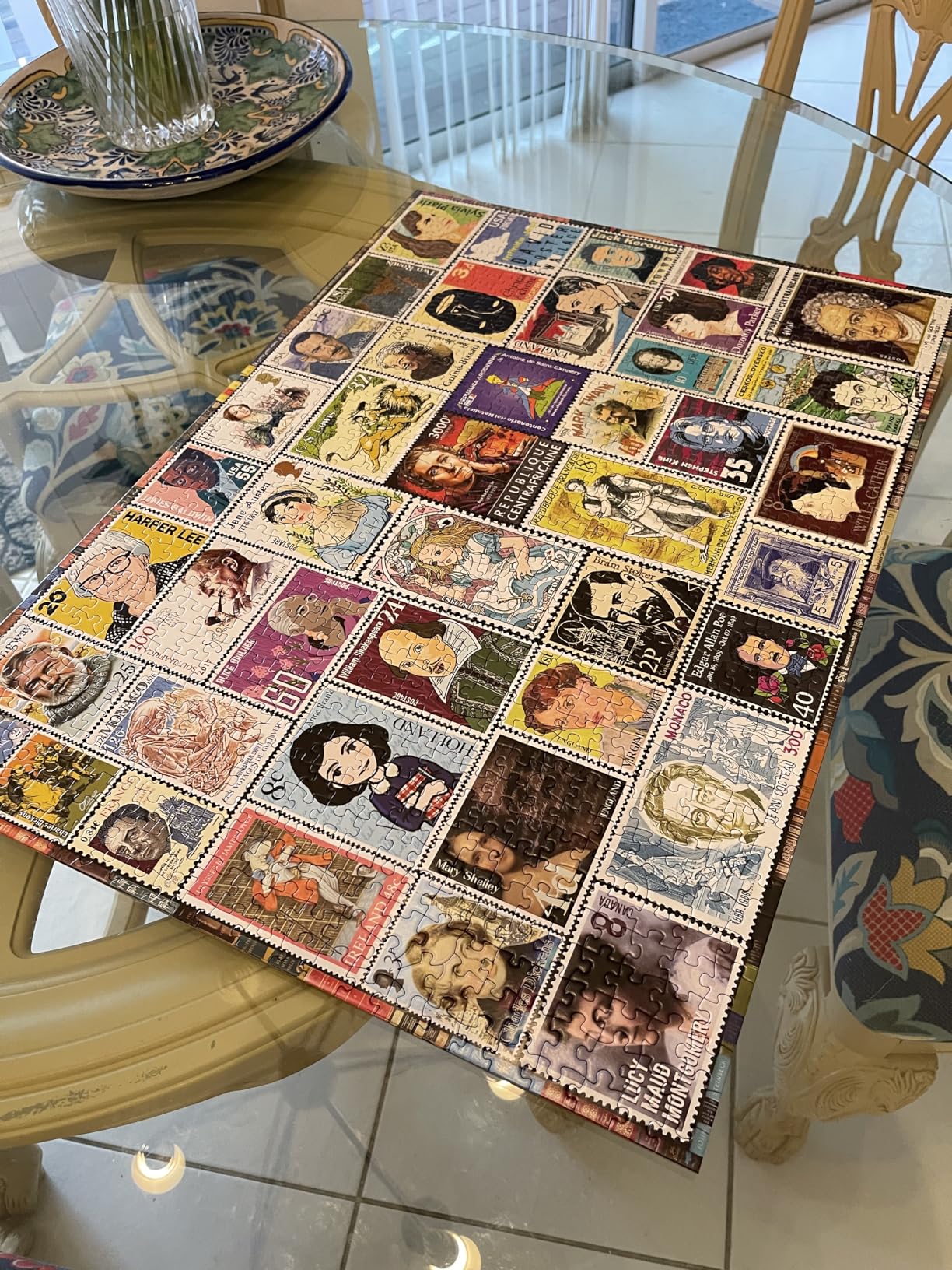 Re-marks Famous Authors Postage-Stamp Collage Puzzle, 1000 Piece Jigsaw Puzzle for All Ages customer photo 1