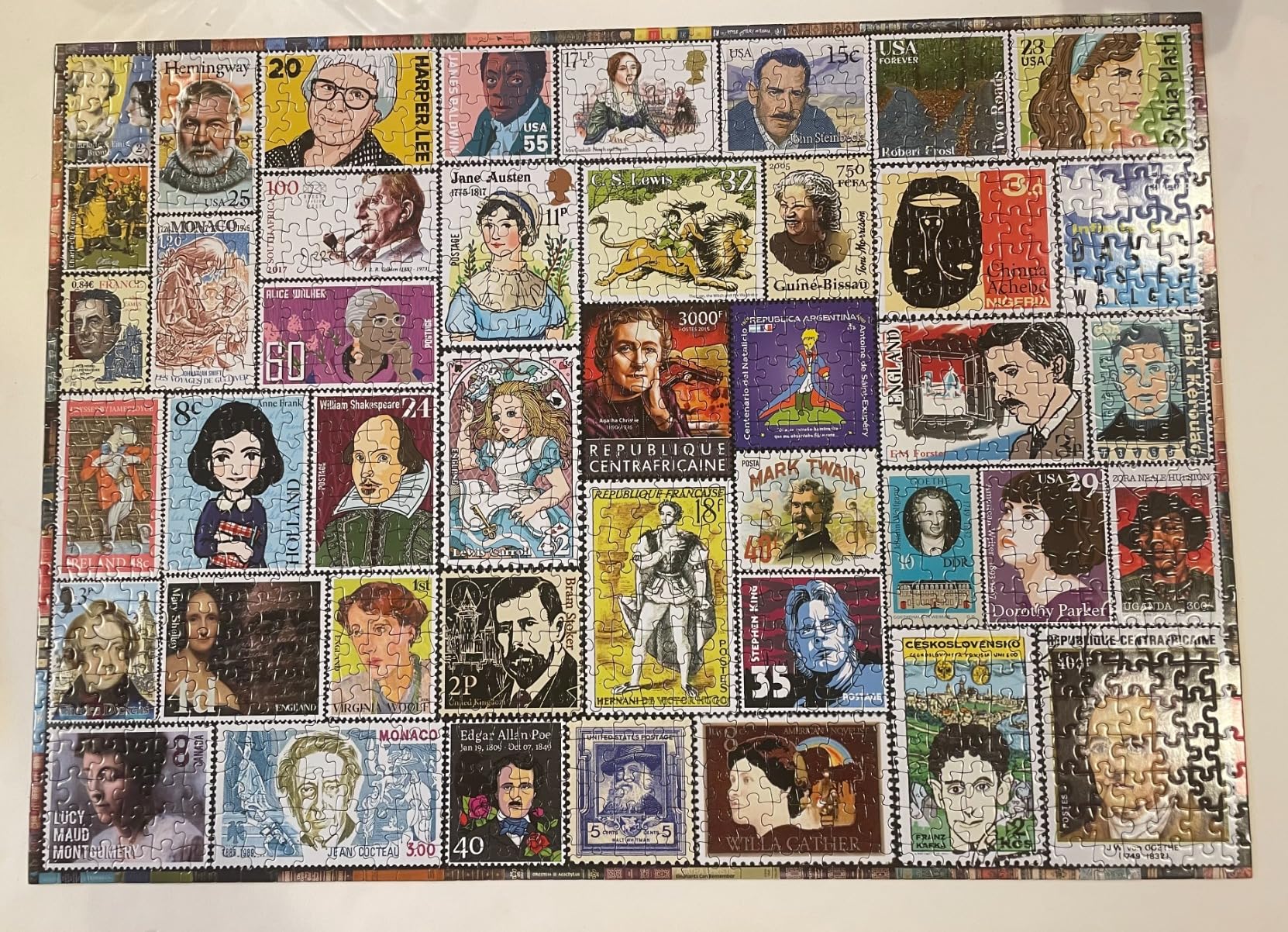 Re-marks Famous Authors Postage-Stamp Collage Puzzle, 1000 Piece Jigsaw Puzzle for All Ages customer photo 2
