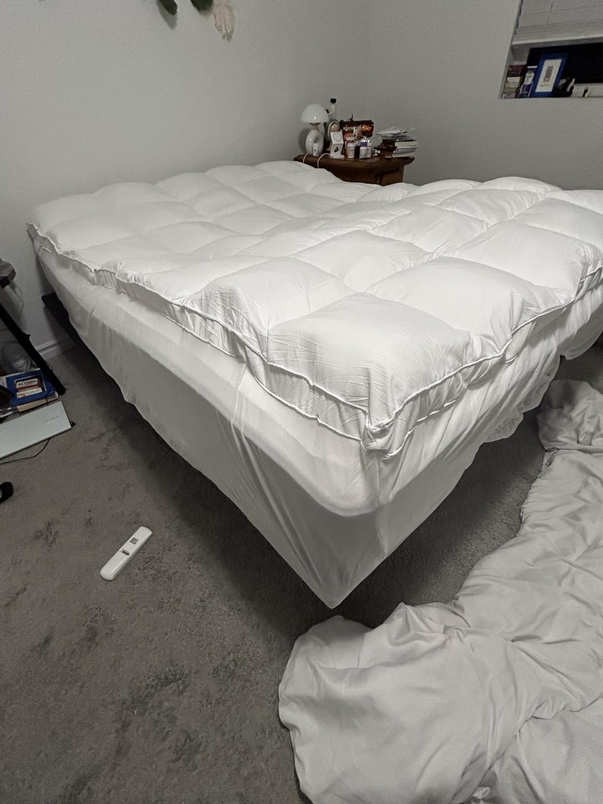 ELEMUSE Twin XL Mattress Topper for College Dorm, Thick Pillow Top Bed Pad - Extra long twin mattress pad with deep pocket, plush college dorm room essential for girls & guys, ideal for back to school customer photo 1