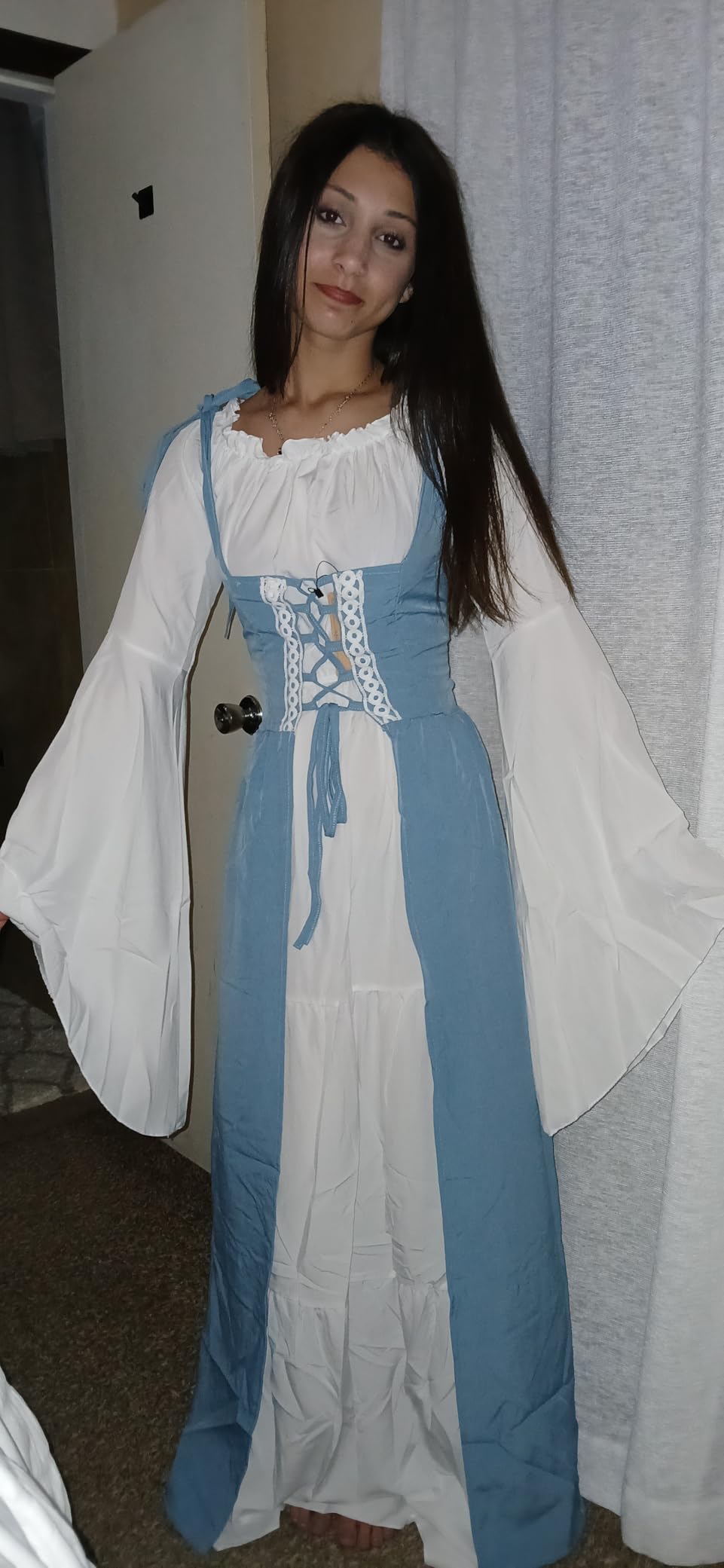 Renaissance Dresses for Women Costumes: Medieval Dress for Women Renfaire Outfit - Halloween Parties Costume Events customer photo 1