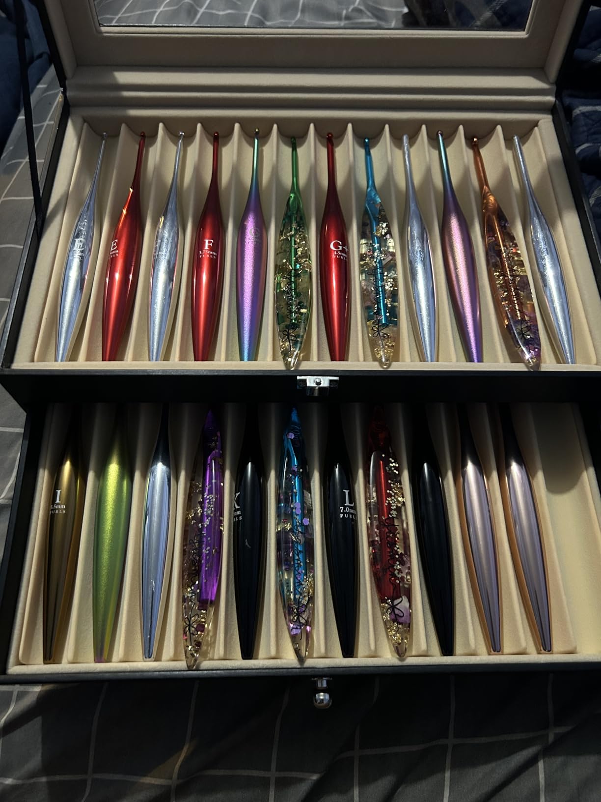 TFCFL Fountain Pen Display Case Box 36 Slots Wooden Collector Display Case 3 Layer Fountain Pen Storage Display Box customer photo 1