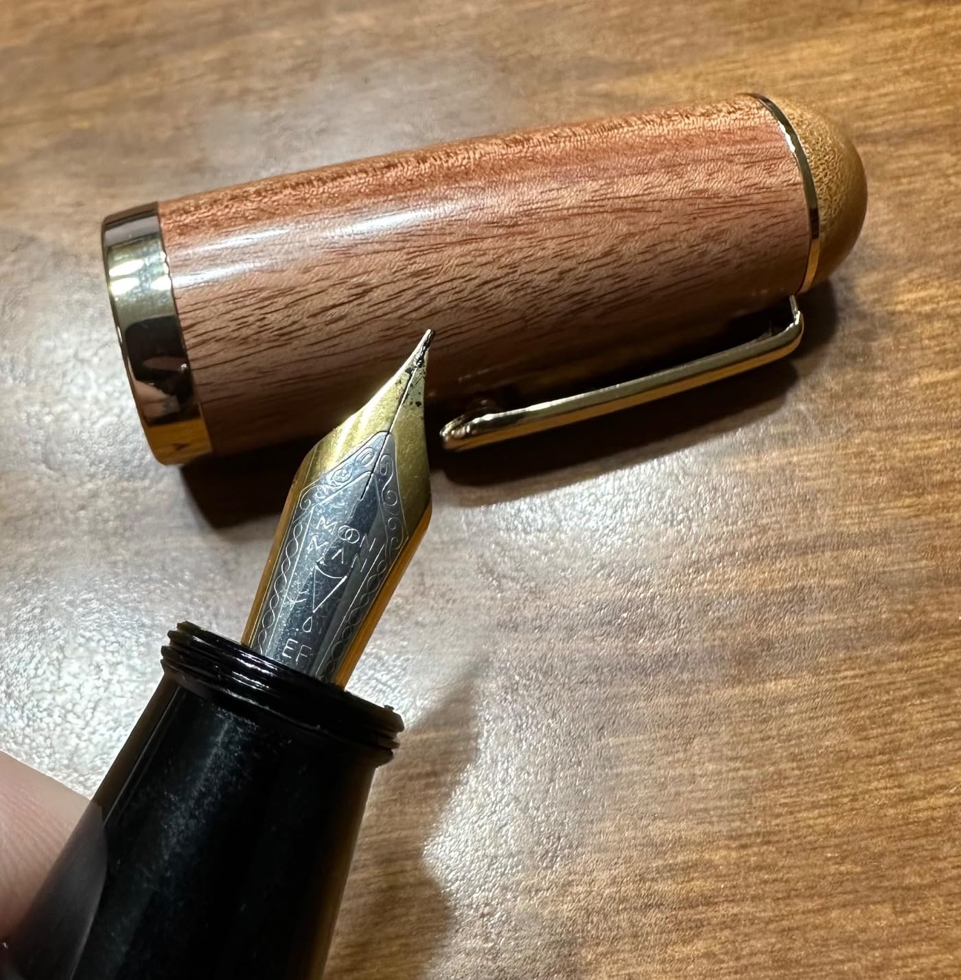 Lanxivi Majohn Q1 Mini Fountain Pen Extra Fine Nib Transparent Eyedropper Filling, Short Resin Pocket Pen Large Capacity customer photo 2