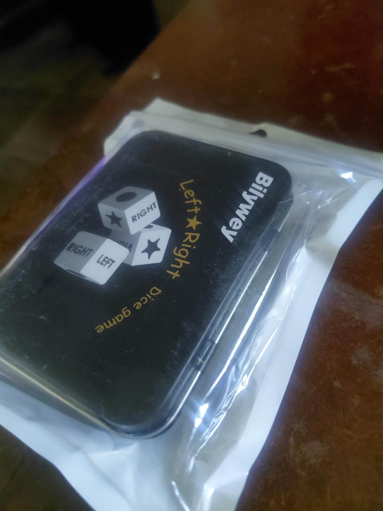 Bilywey Left Right Center Dice Game Set with 3 Dices + 36 Black Chips (Black) customer photo 1