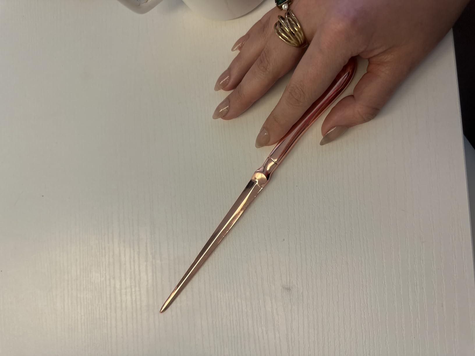 Safe Edge Letter Opener Knife, Rose Gold, 1 Pack | Premium Weighted Feel | Safe Cutting Edge | Opens Mail with Ease customer photo 2
