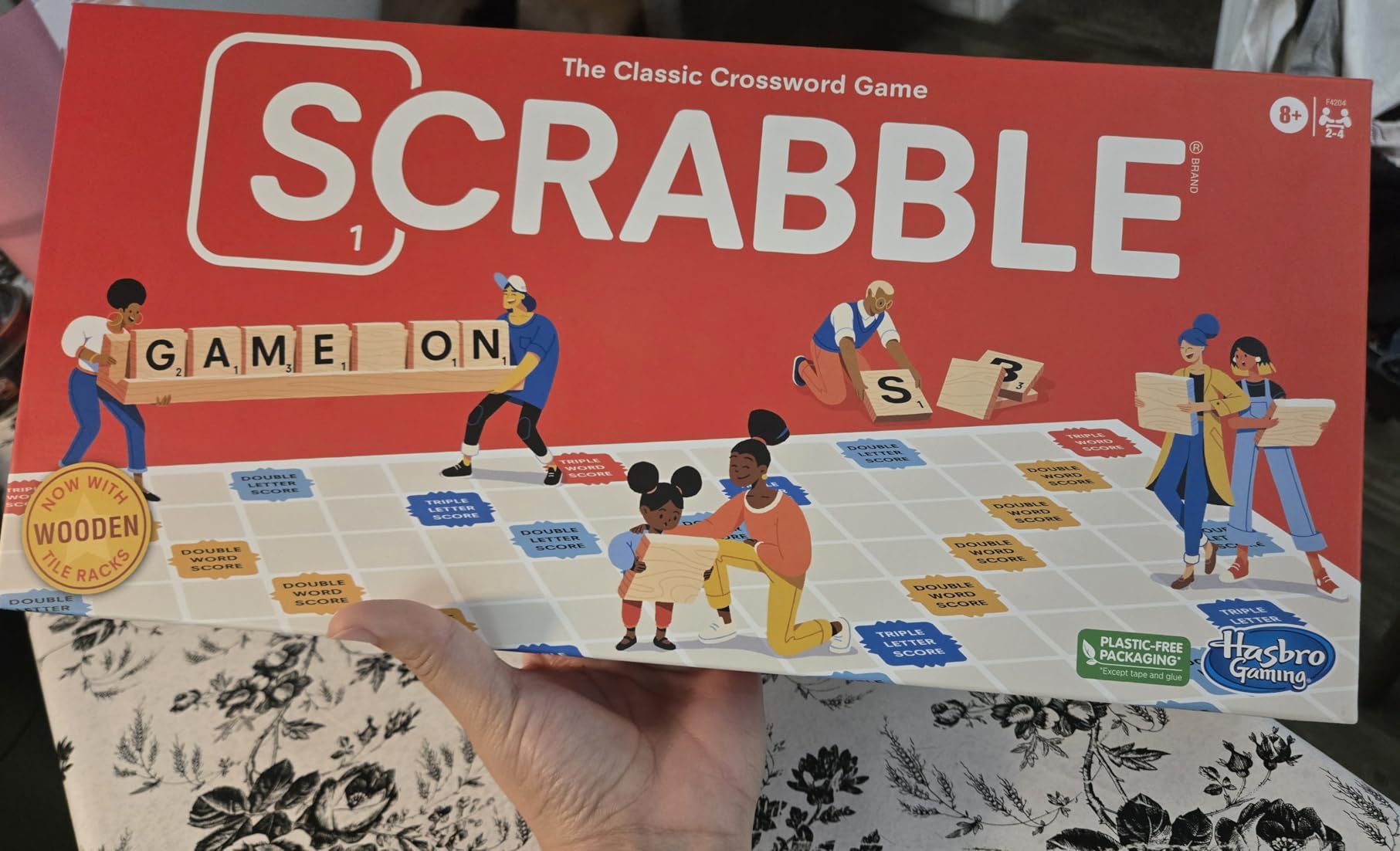 Hasbro Gaming Scrabble Board Game, Classic Word Games for Kids Ages 8 and Up, Fun Family Game for 2-4 Players, The Classic Crossword Game customer photo 1