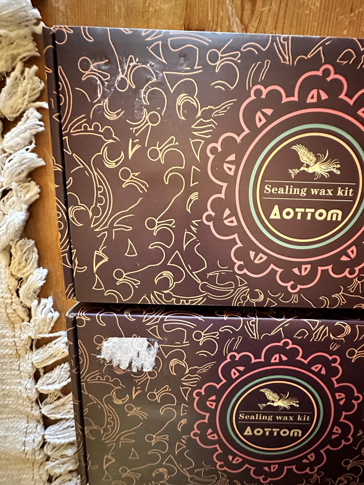 Aottom Wax Seal Stamp Kit with Gift Box, 24 Colors 650 Pcs Beads, Warmer, Envelopes, Candles, Stamp, Metallic Pen for Gift and Decoration customer photo 2