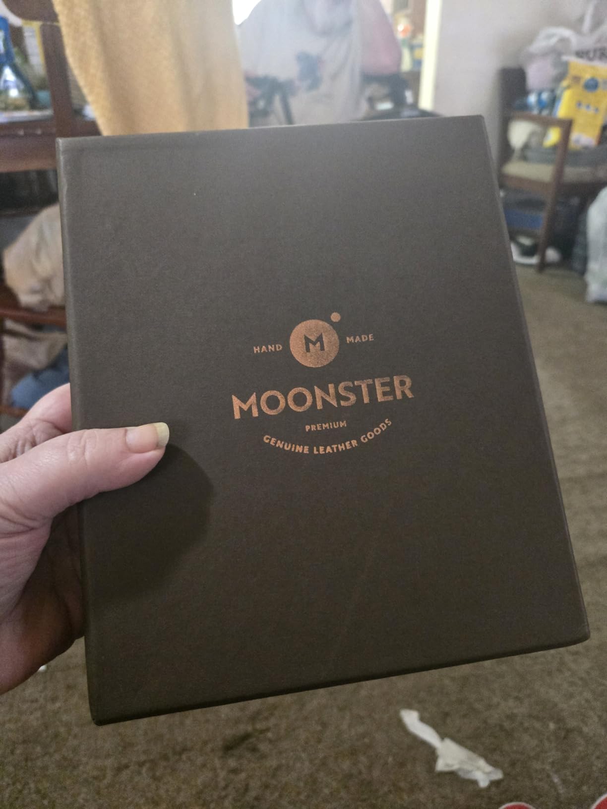 Leather Journal Lined Notebook Paper - MOONSTER Leather Bound Journals for Writing for Women and Men, 8